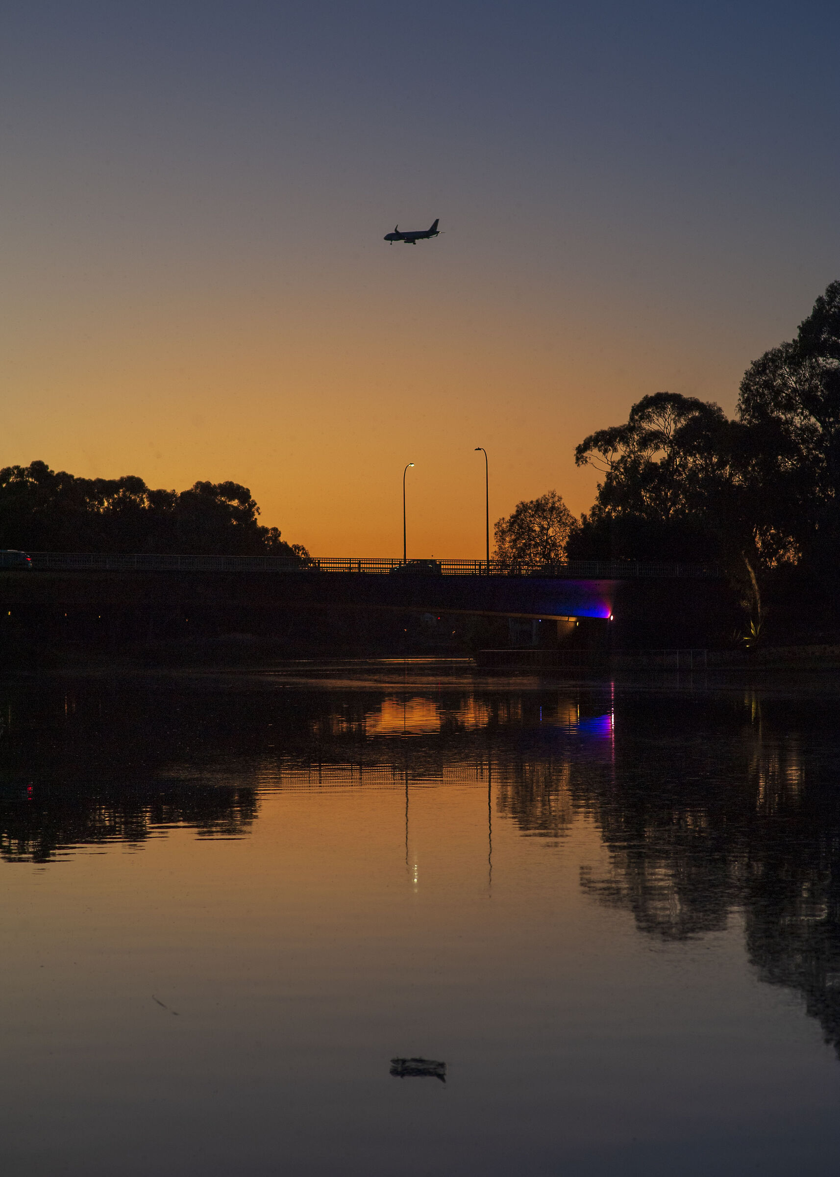 Fiume Torrens, tramonto