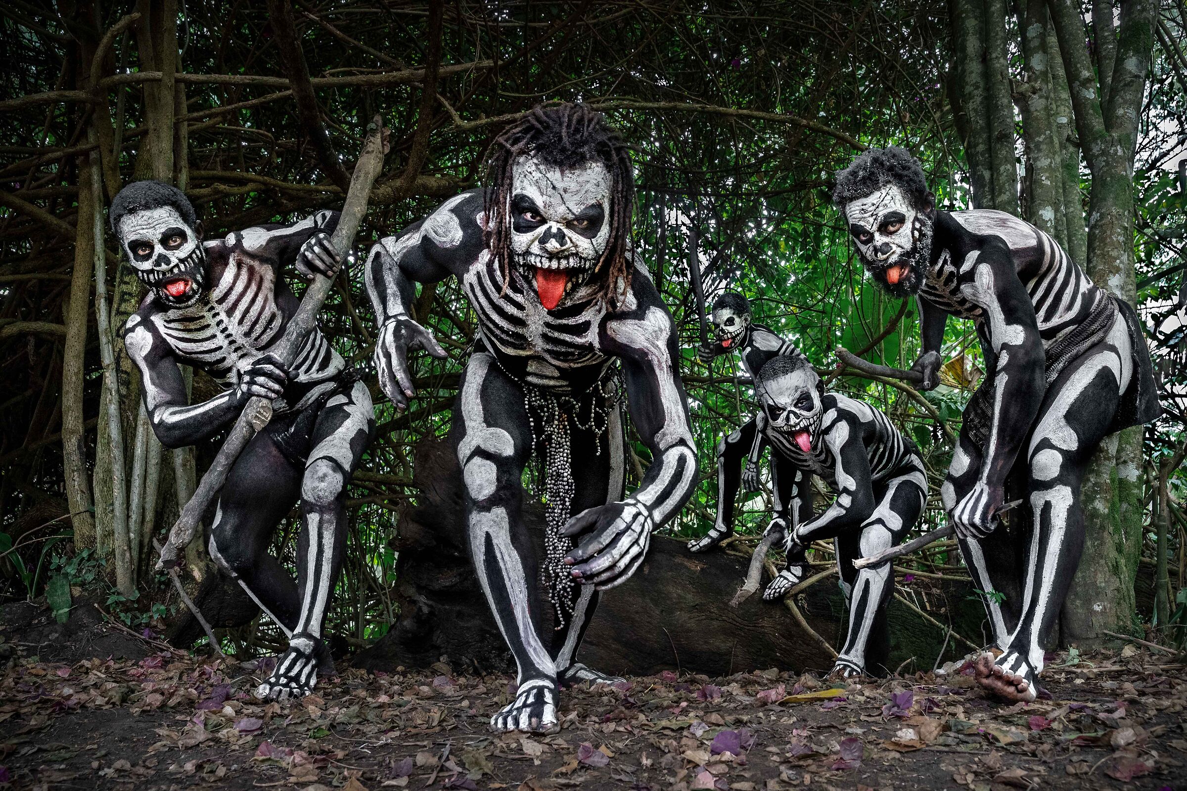 Chimbu Skeleton Tribesmen