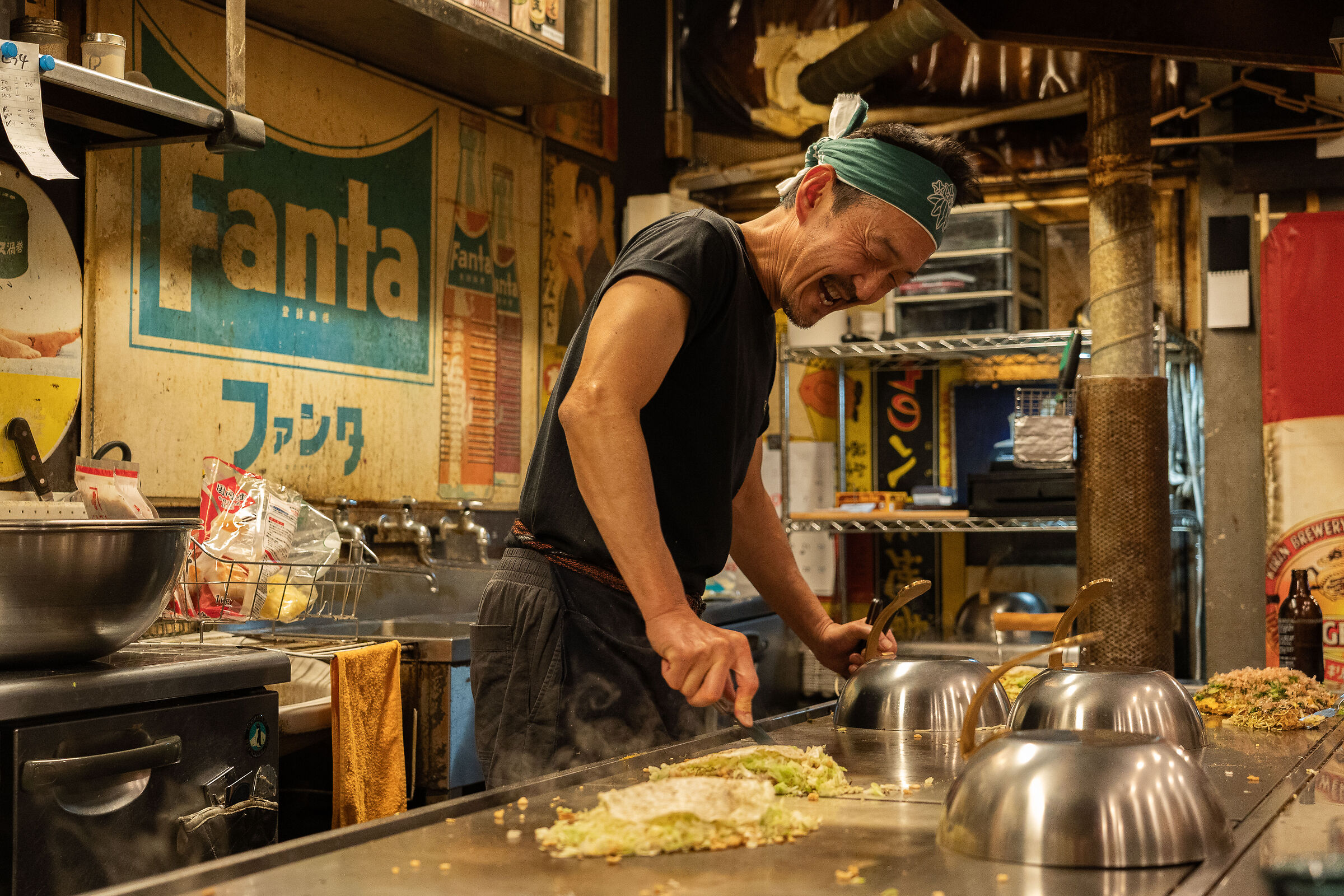 The best Okonomiyaki in Tokyo.