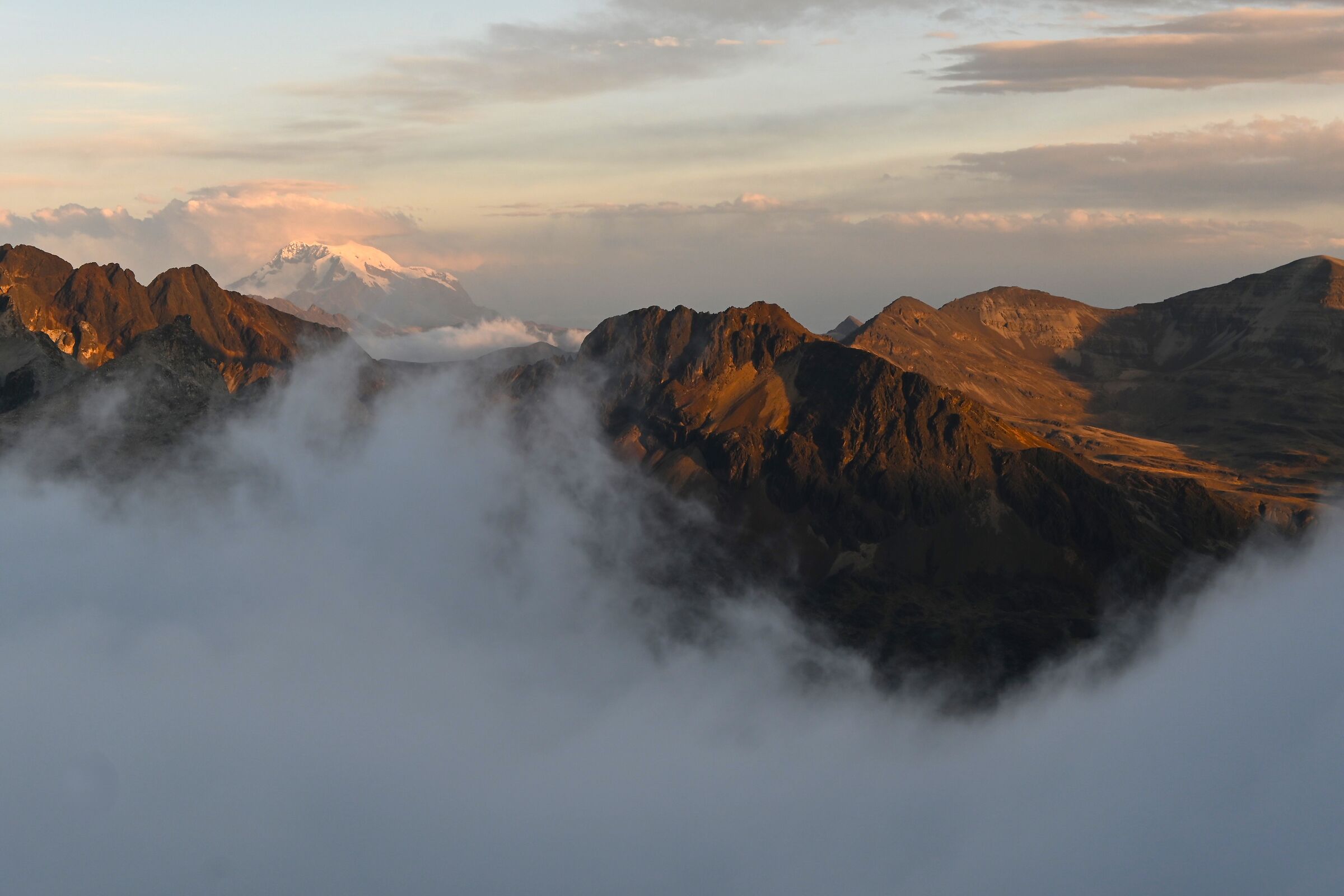Illimani in the distance