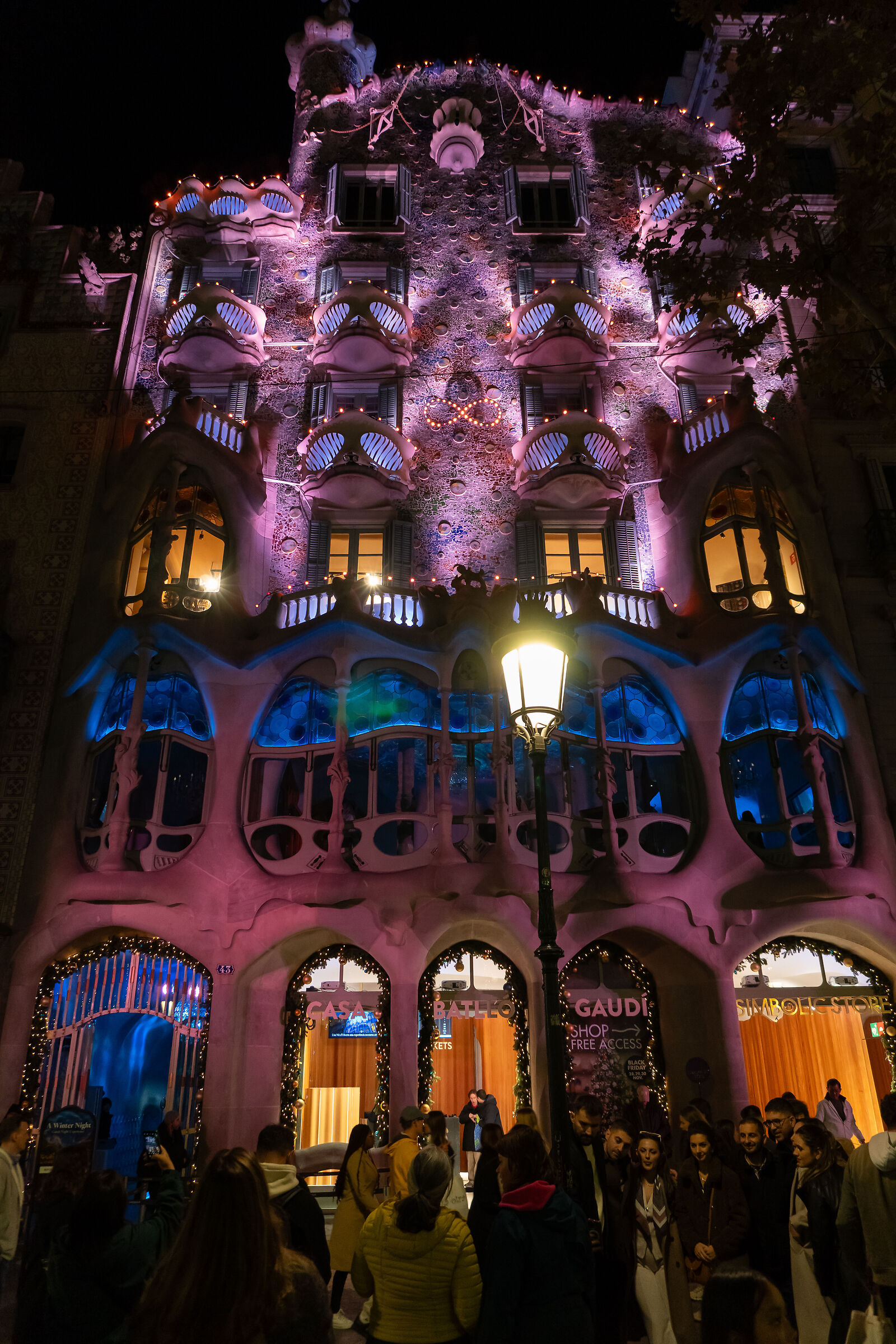 Casa Batlló pink lighting