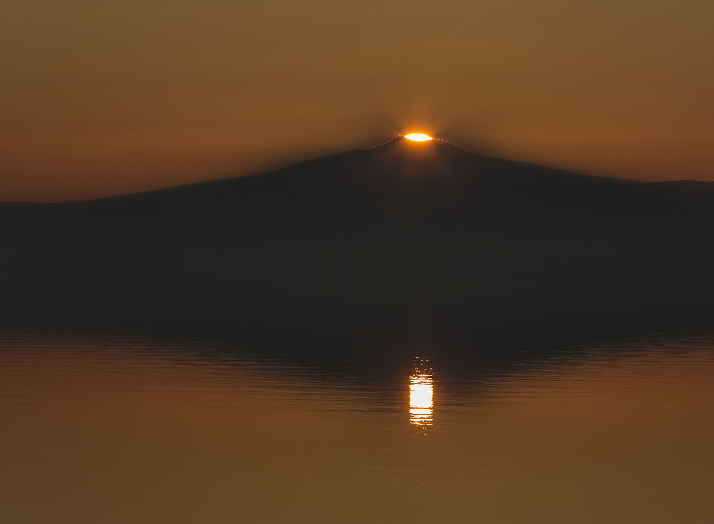 Tramonto sul Trasimeno ..