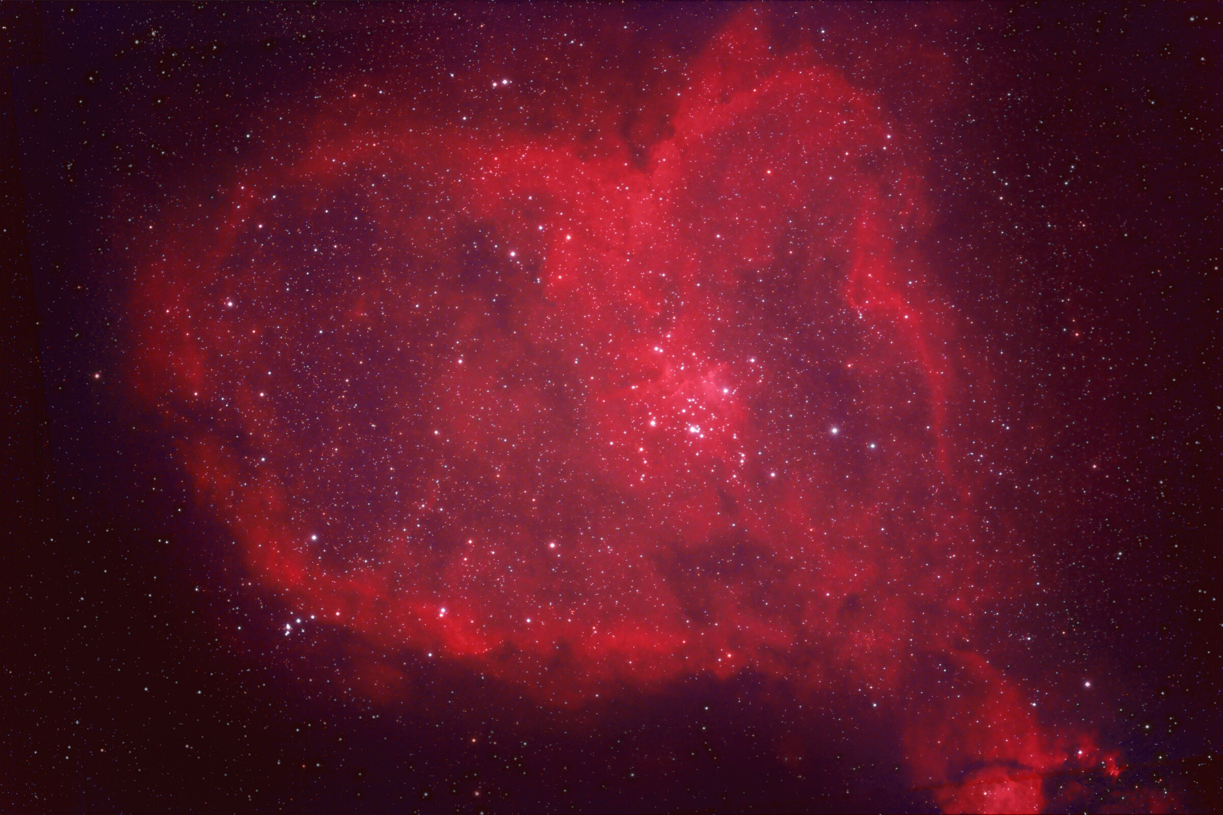 IC1805, Heart Nebula in the constellation Cassiopeia