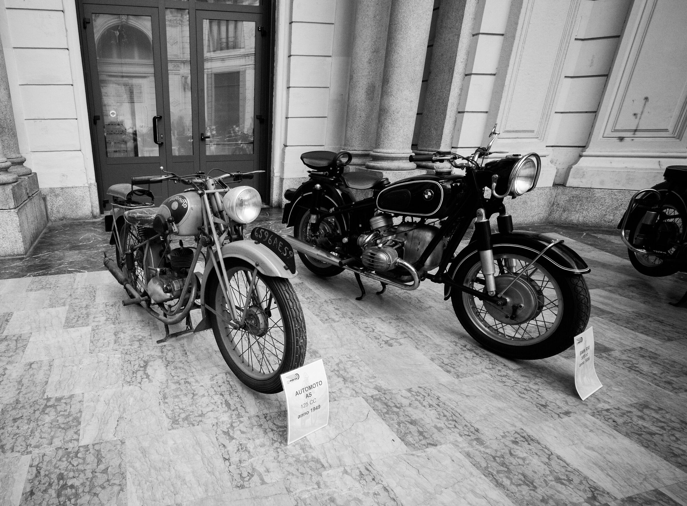 Automoto AS 125 from 1948 and BMW R50 500 from 1956