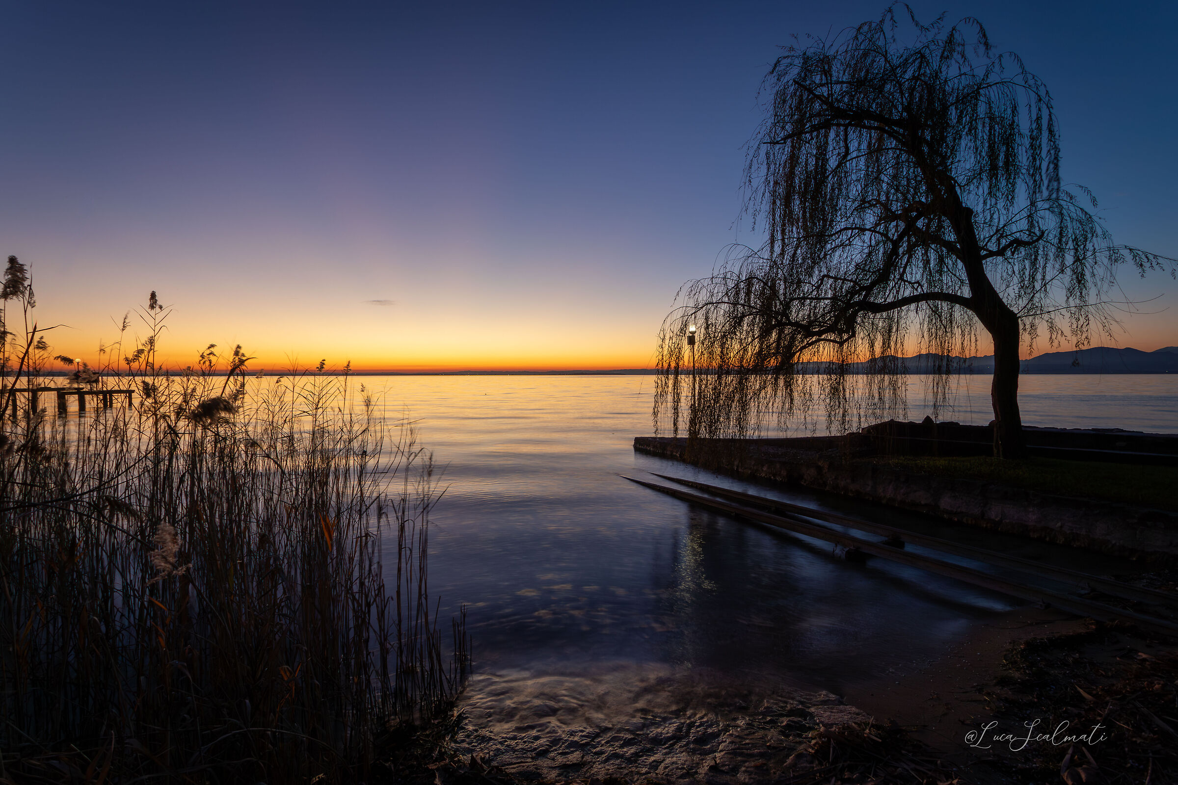 Winter sunset in Lazise