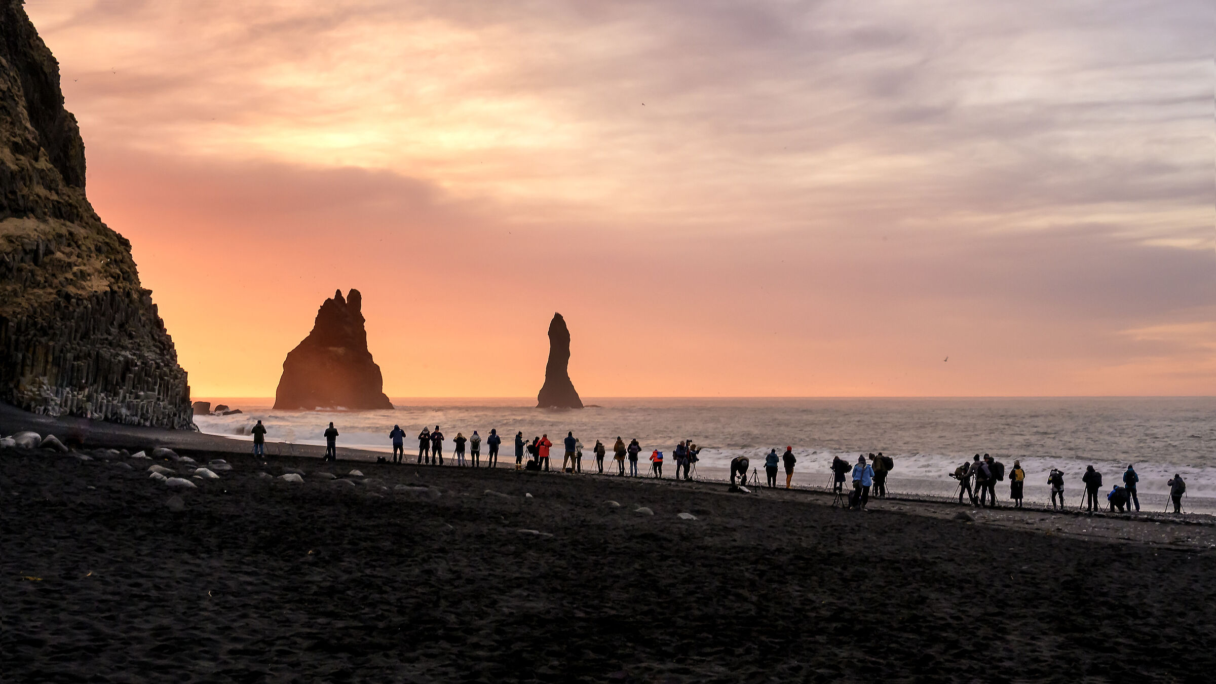 Photographers in Vik, Iceland