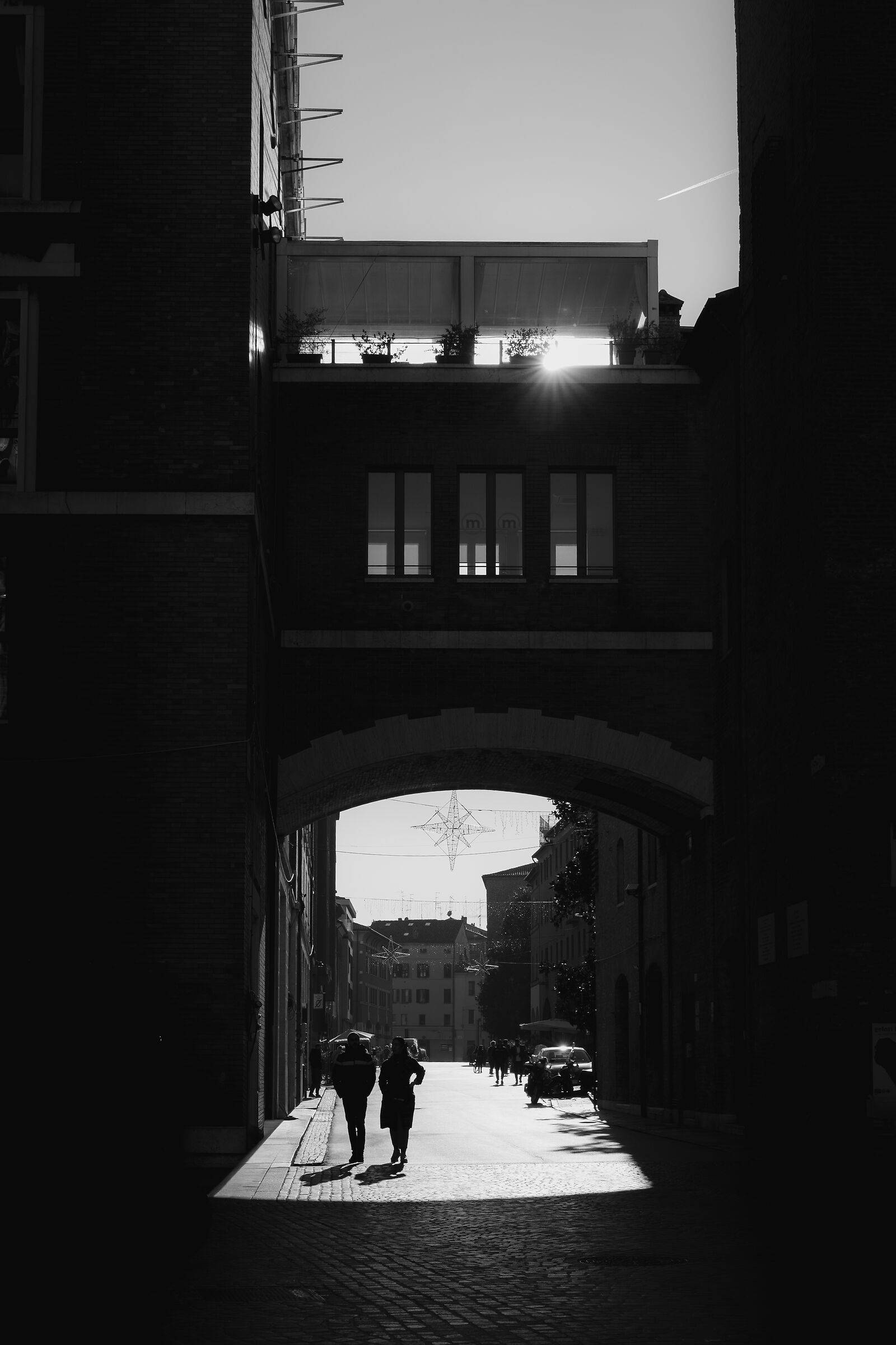 In the square in Ferrara