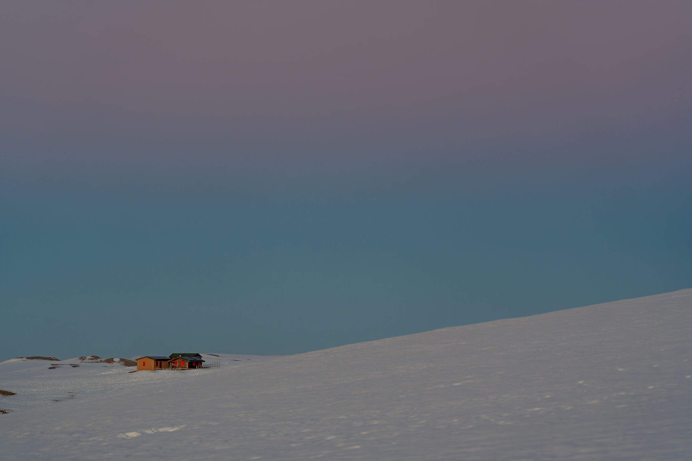 The last lights at sunset