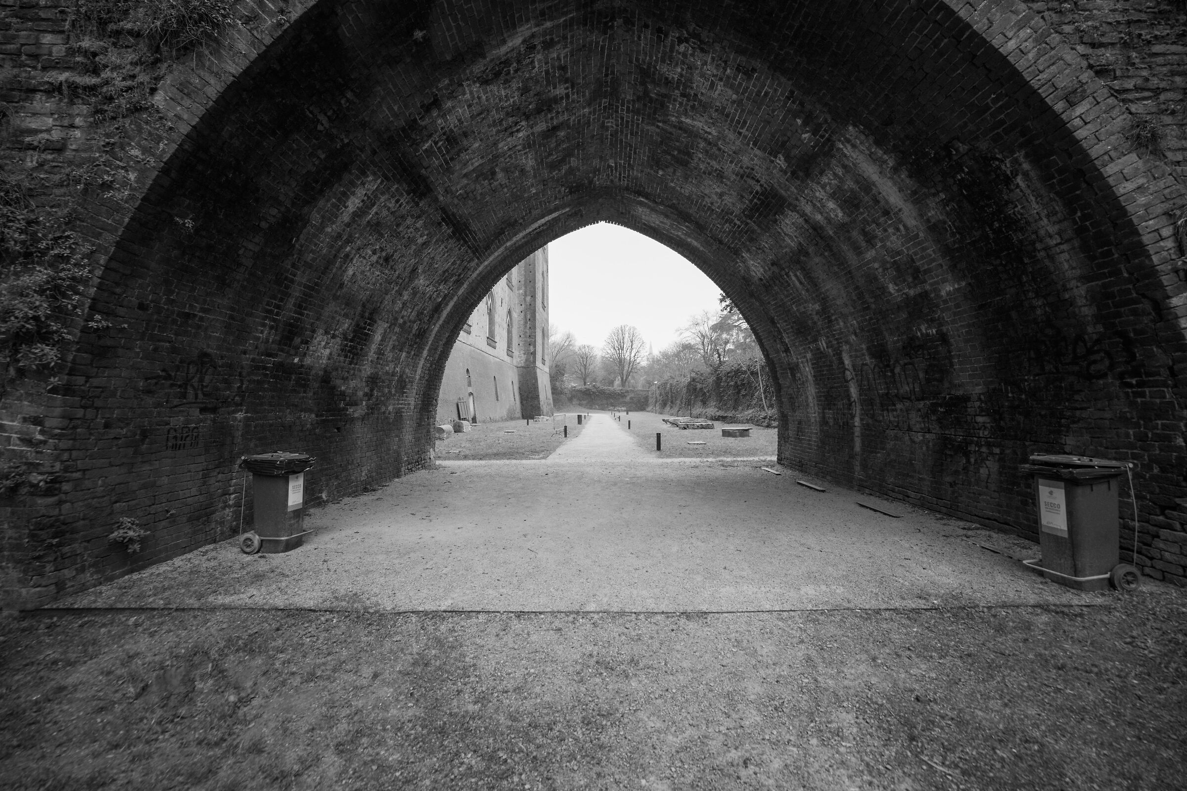 Nel fossato del Castello Visconteo