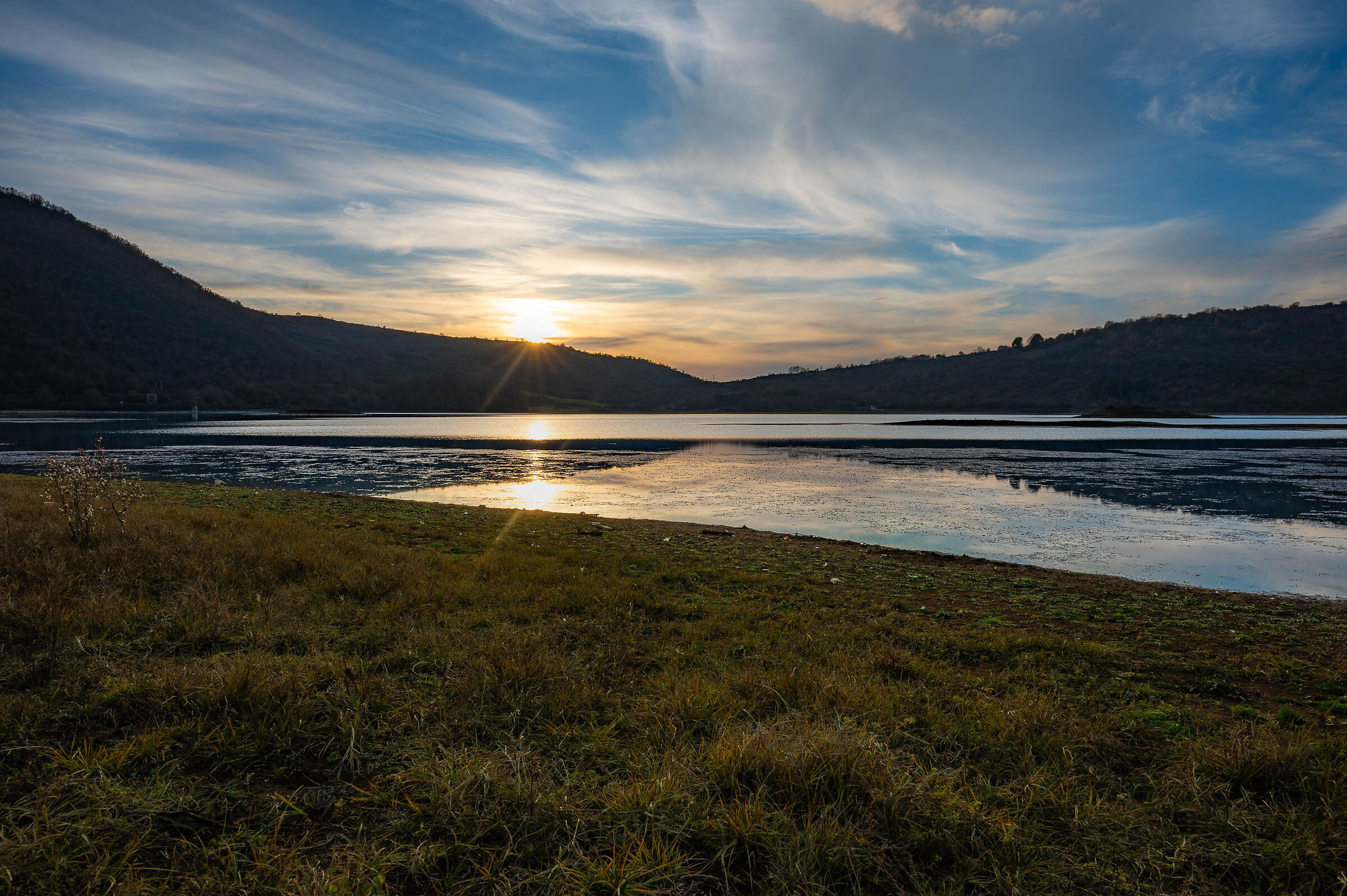 Lake Canterno at sunset