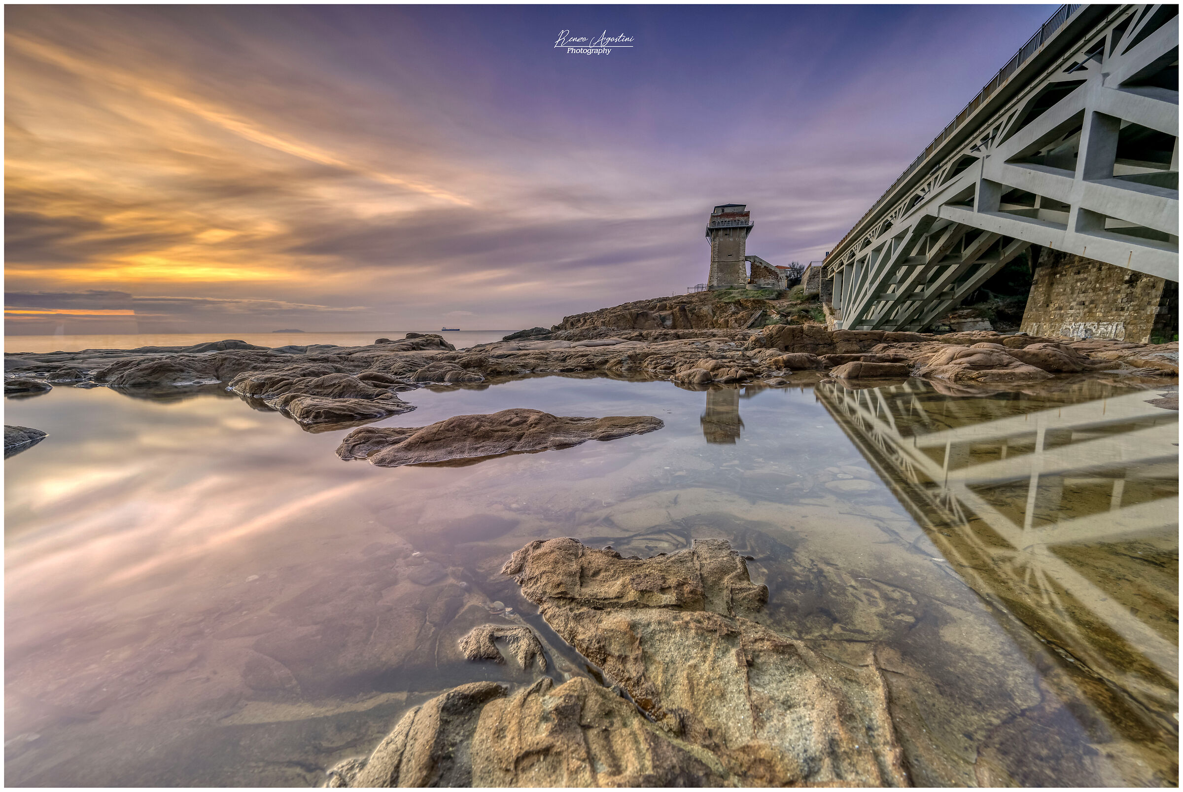 Sunset at the Tower of Calafuria-Livorno