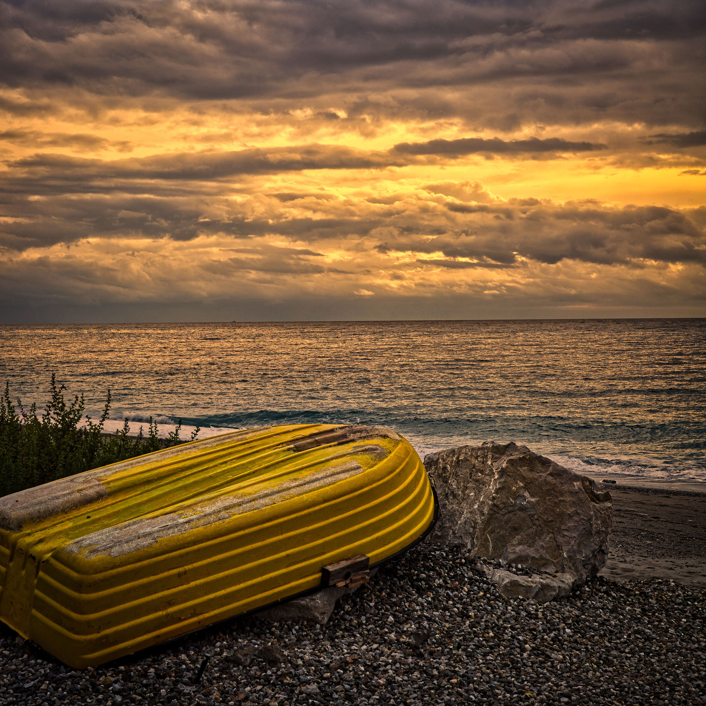 Sunset over the sea