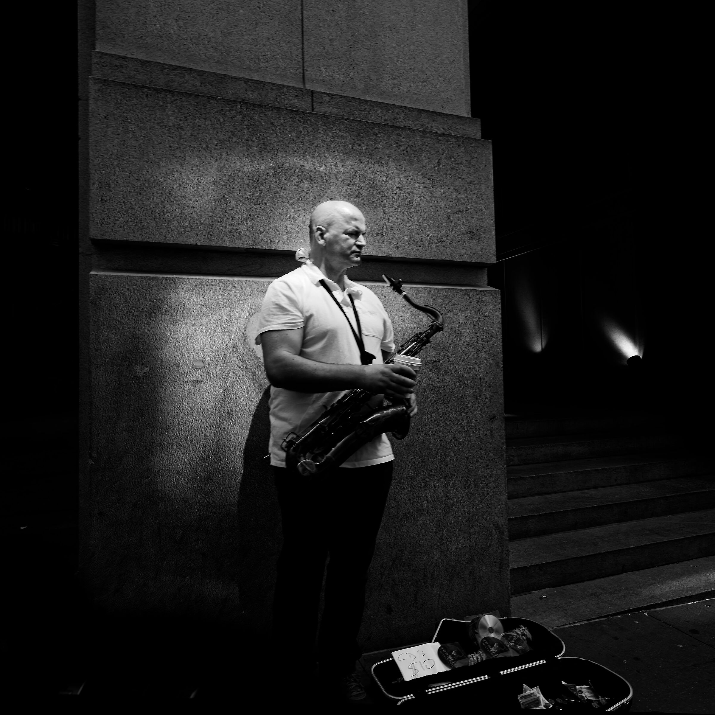 The saxophonist in NYC