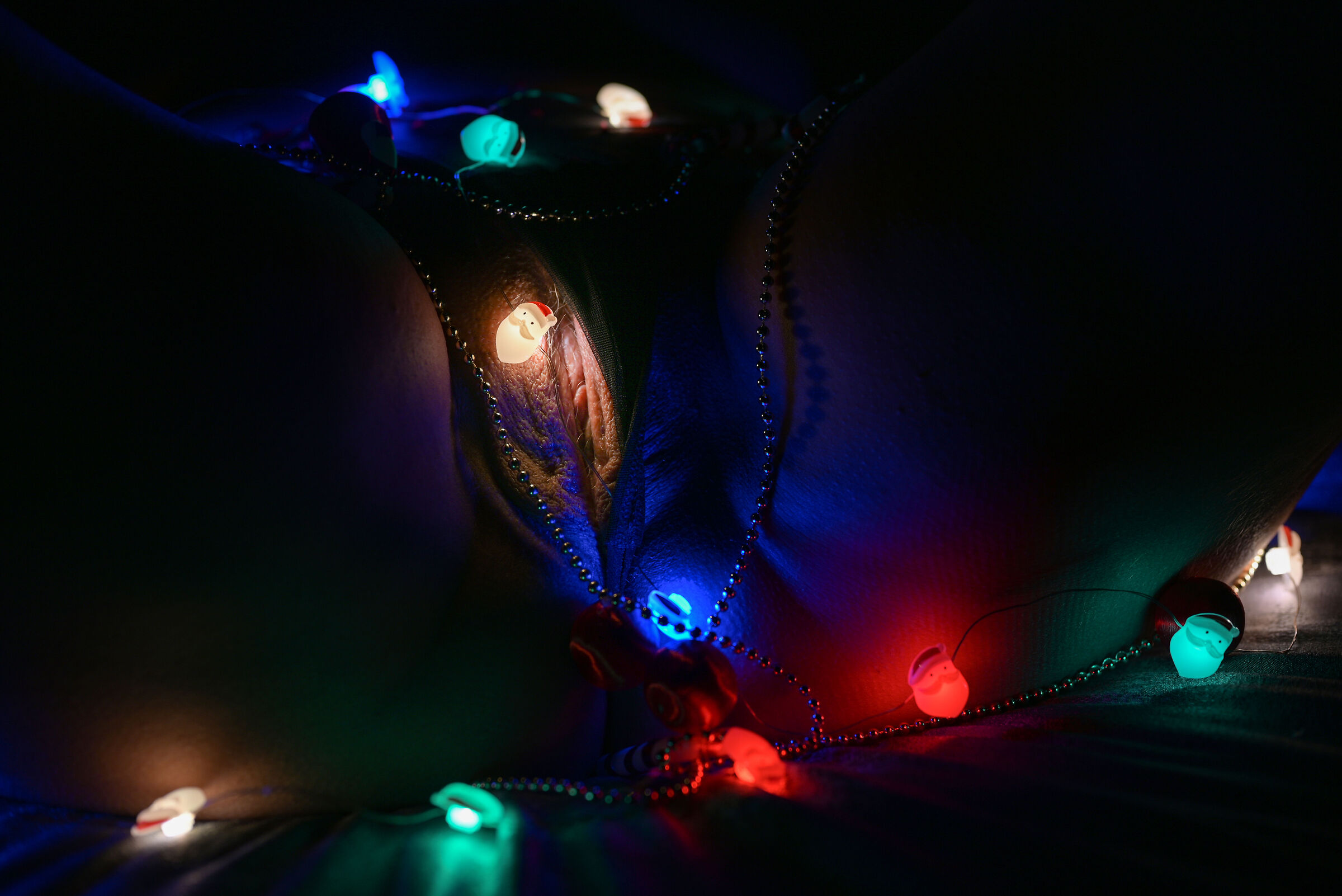 Fairy lights and ornaments