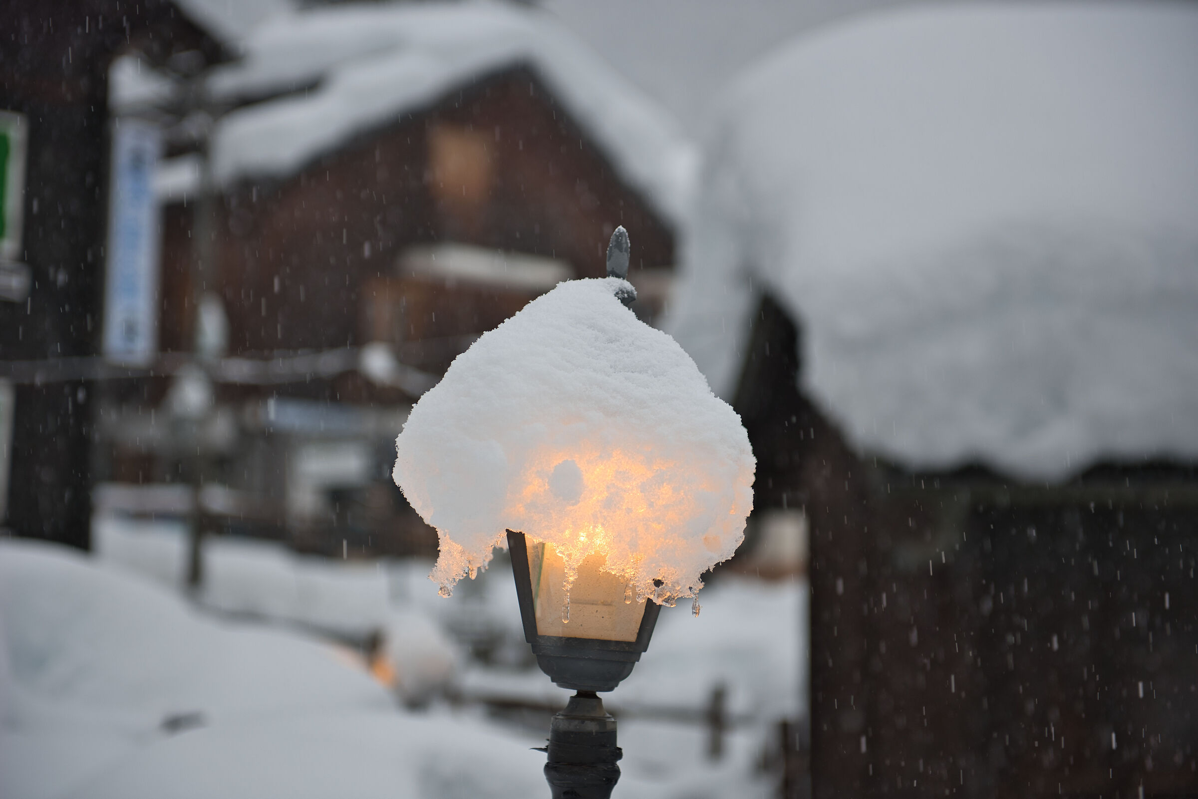 Lampione innevato...