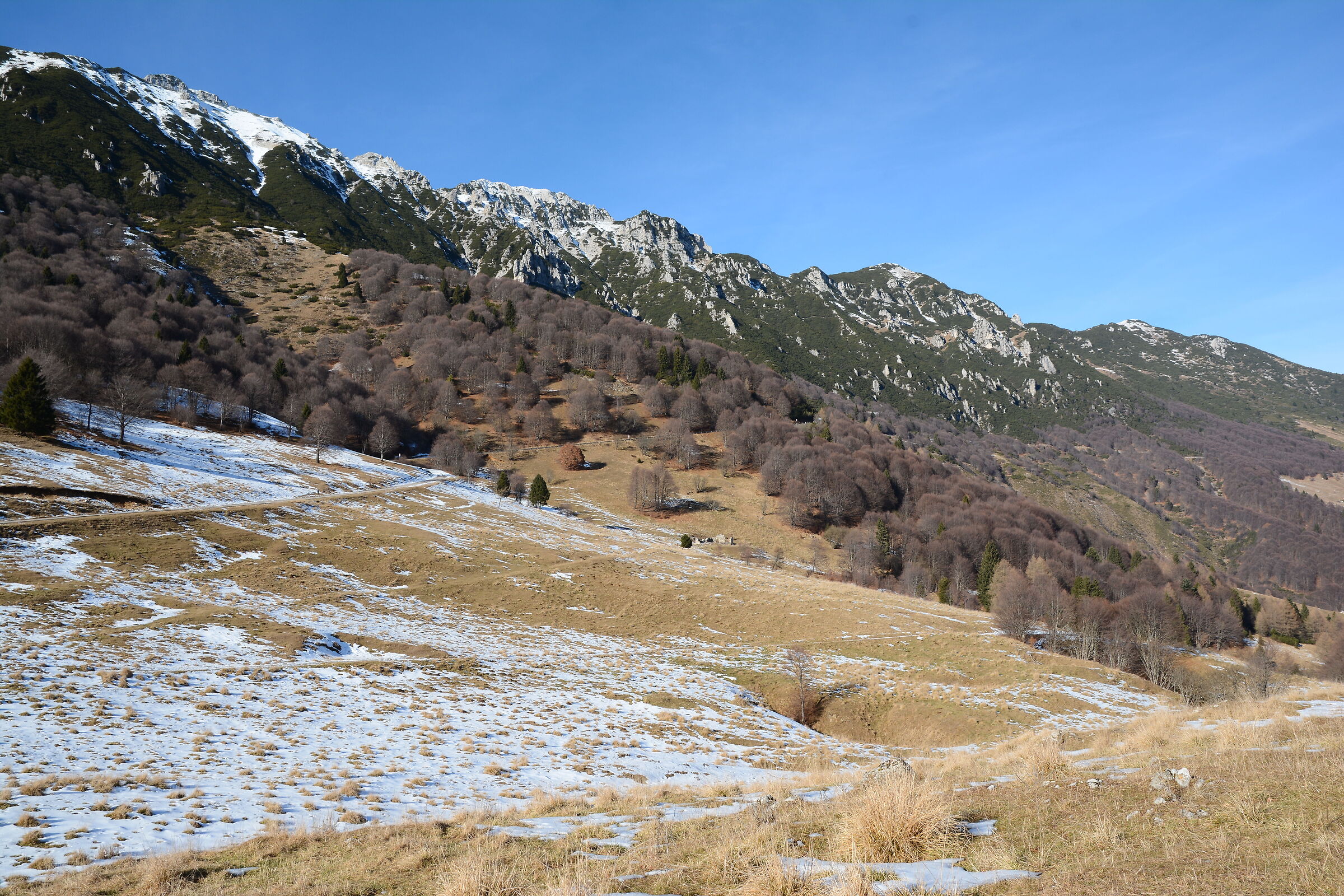 Monte Baldo without snow winter