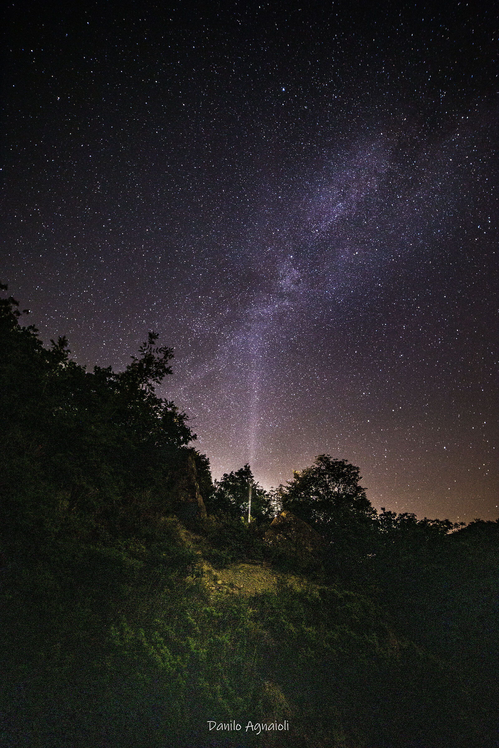 Un raggio umano sotto miliardi di stelle