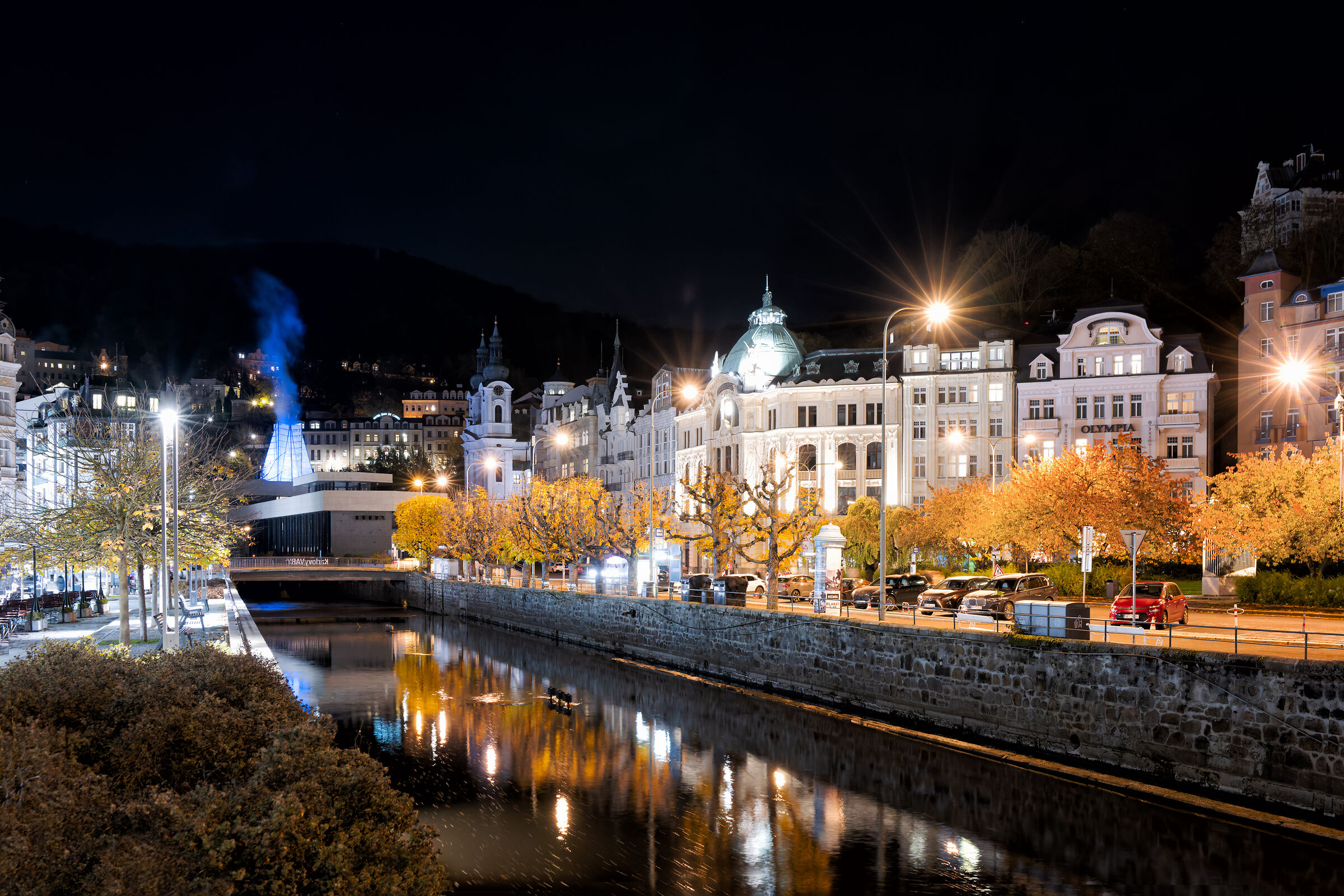 Luci nella notte a Karlovy Vary
