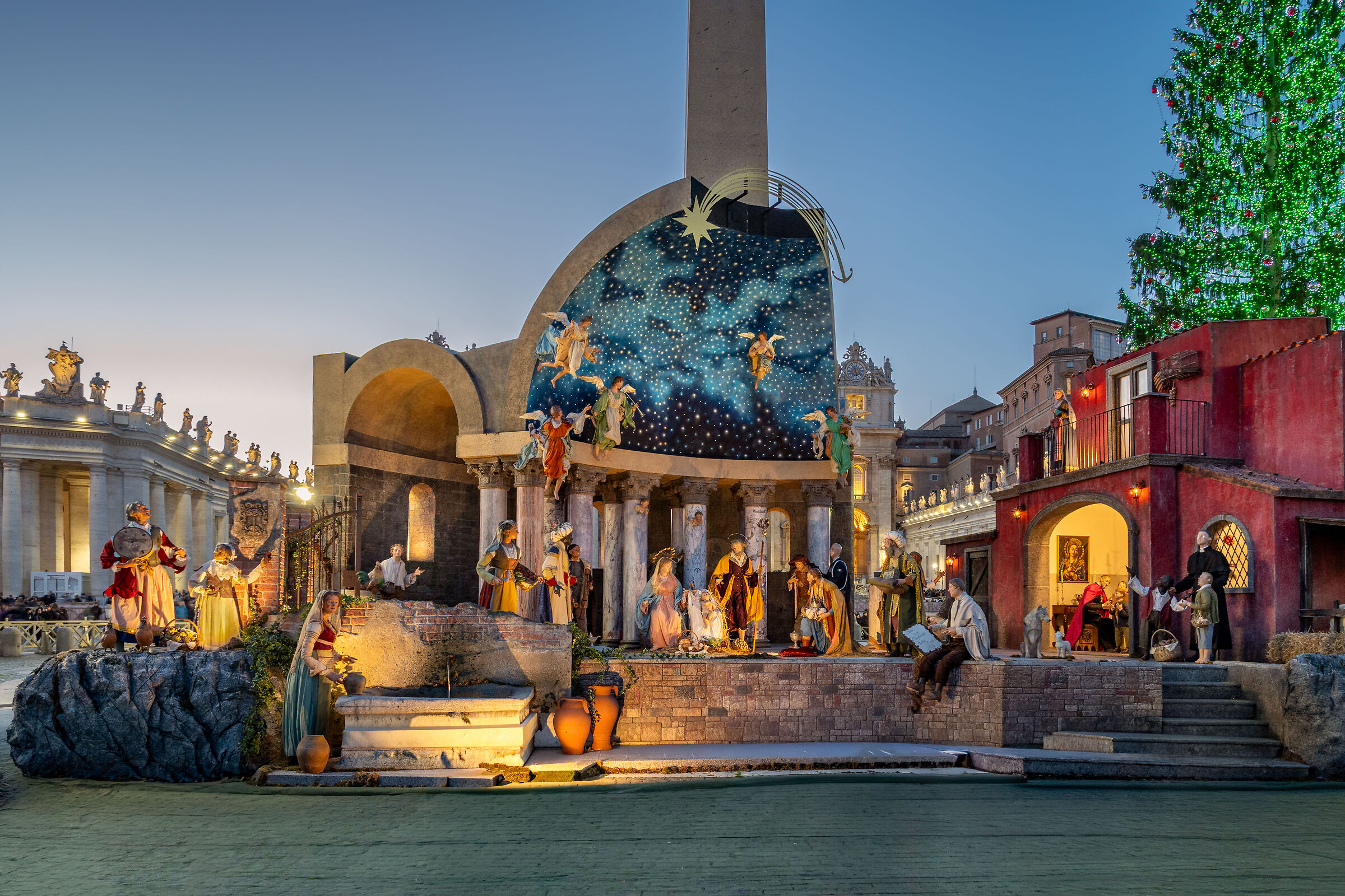 The Nativity scene in St. Peter's Square of the Diocese of N...
