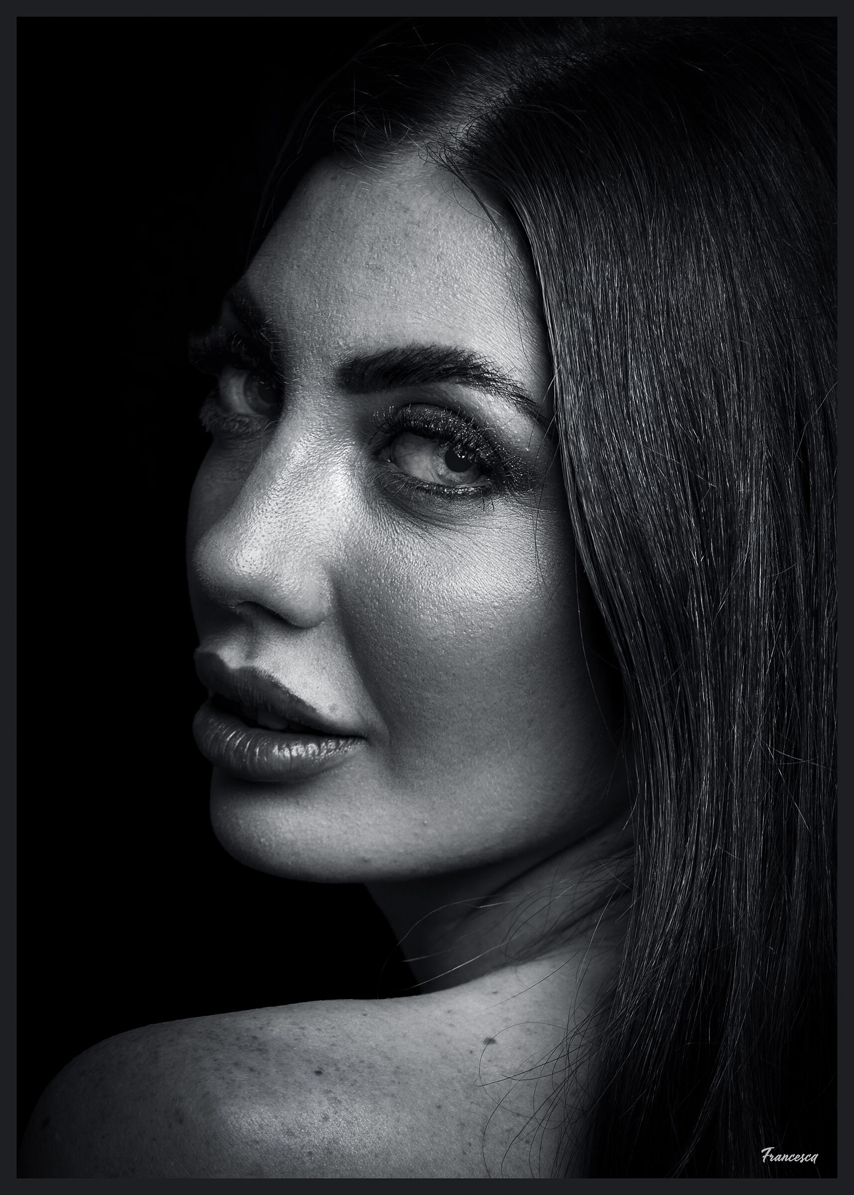 Portrait of Francesca in B&W