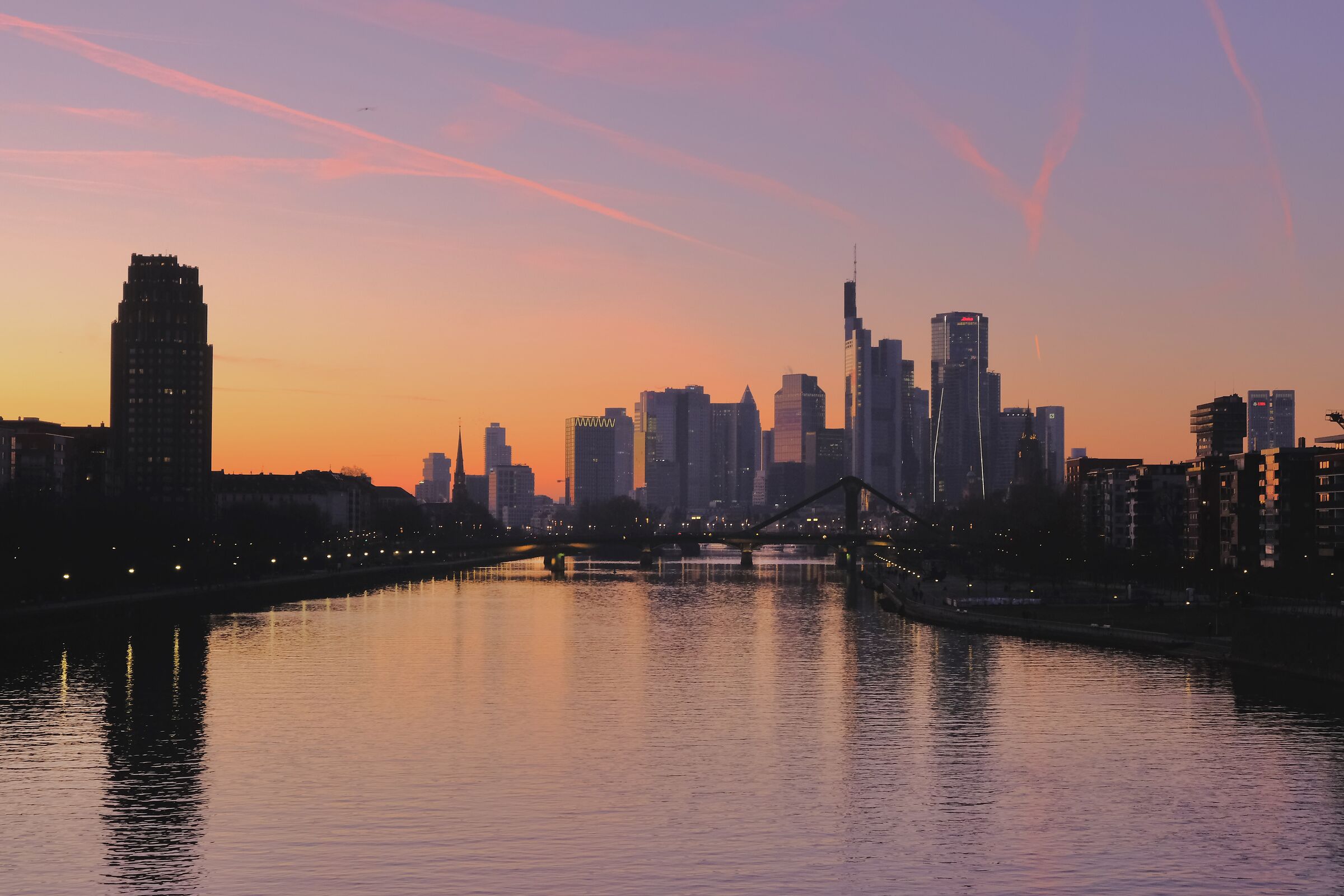 Frankfurt Skyline at sunset