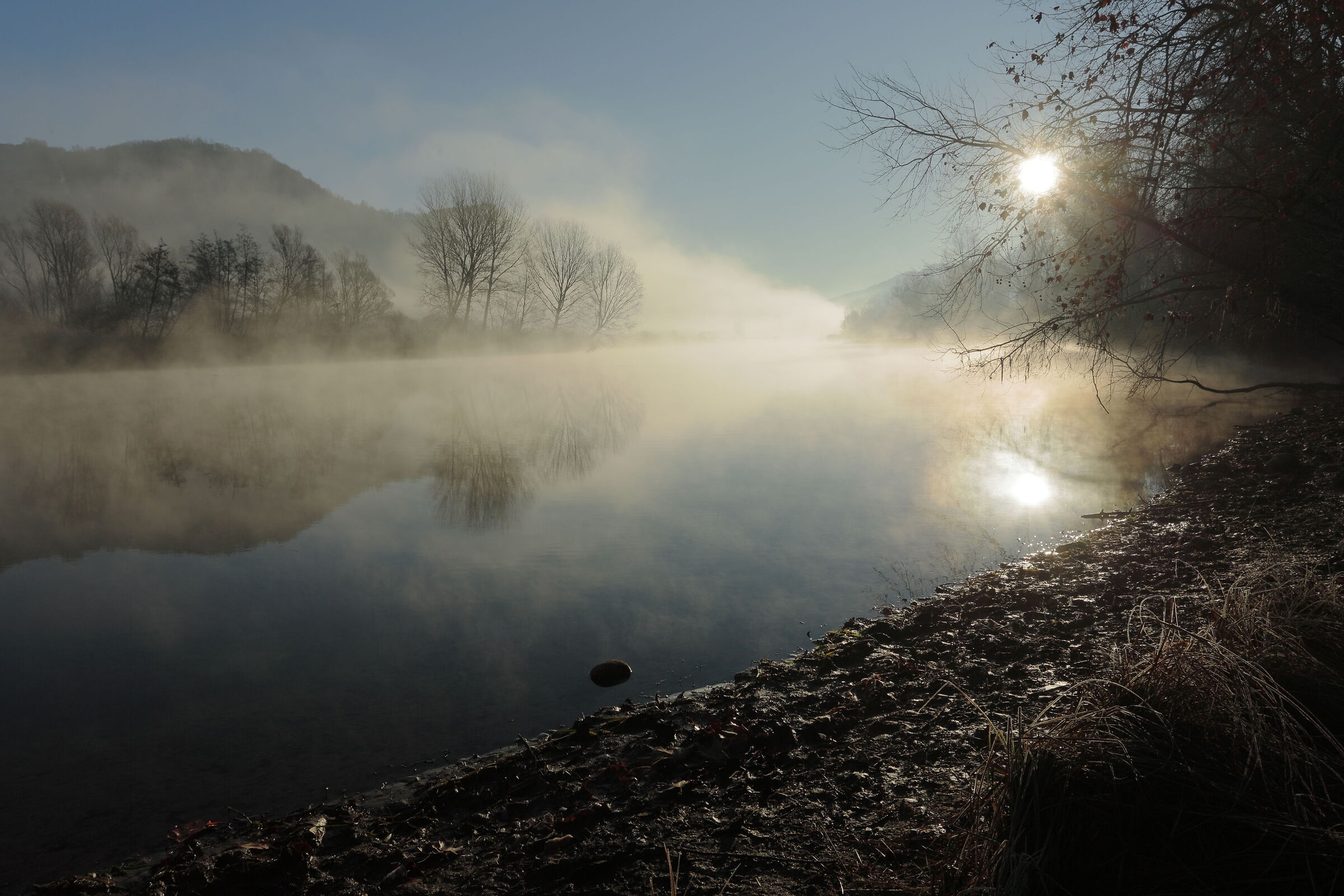 Fiume Adda, una fredda mattina...