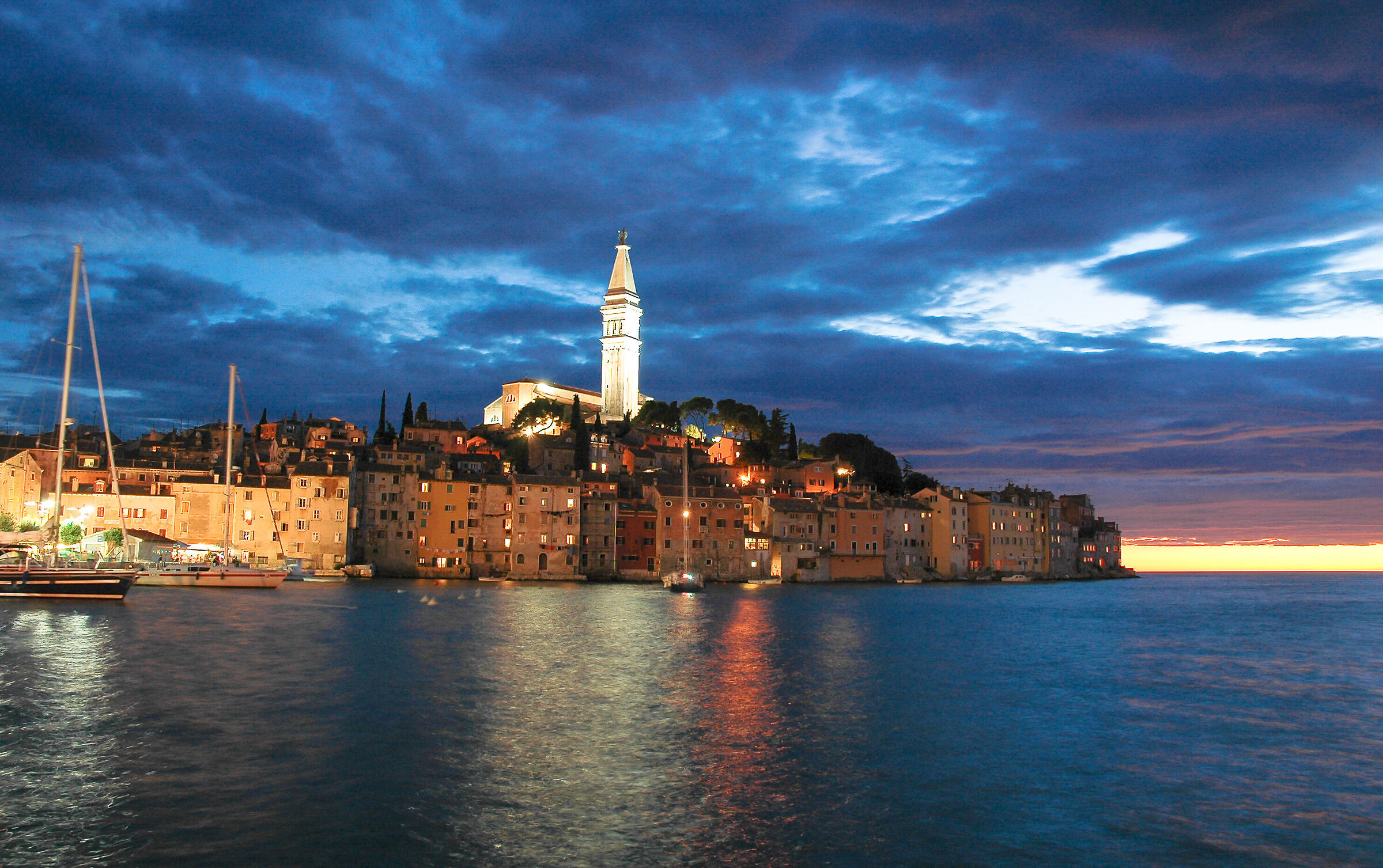 City of Rovinj by night