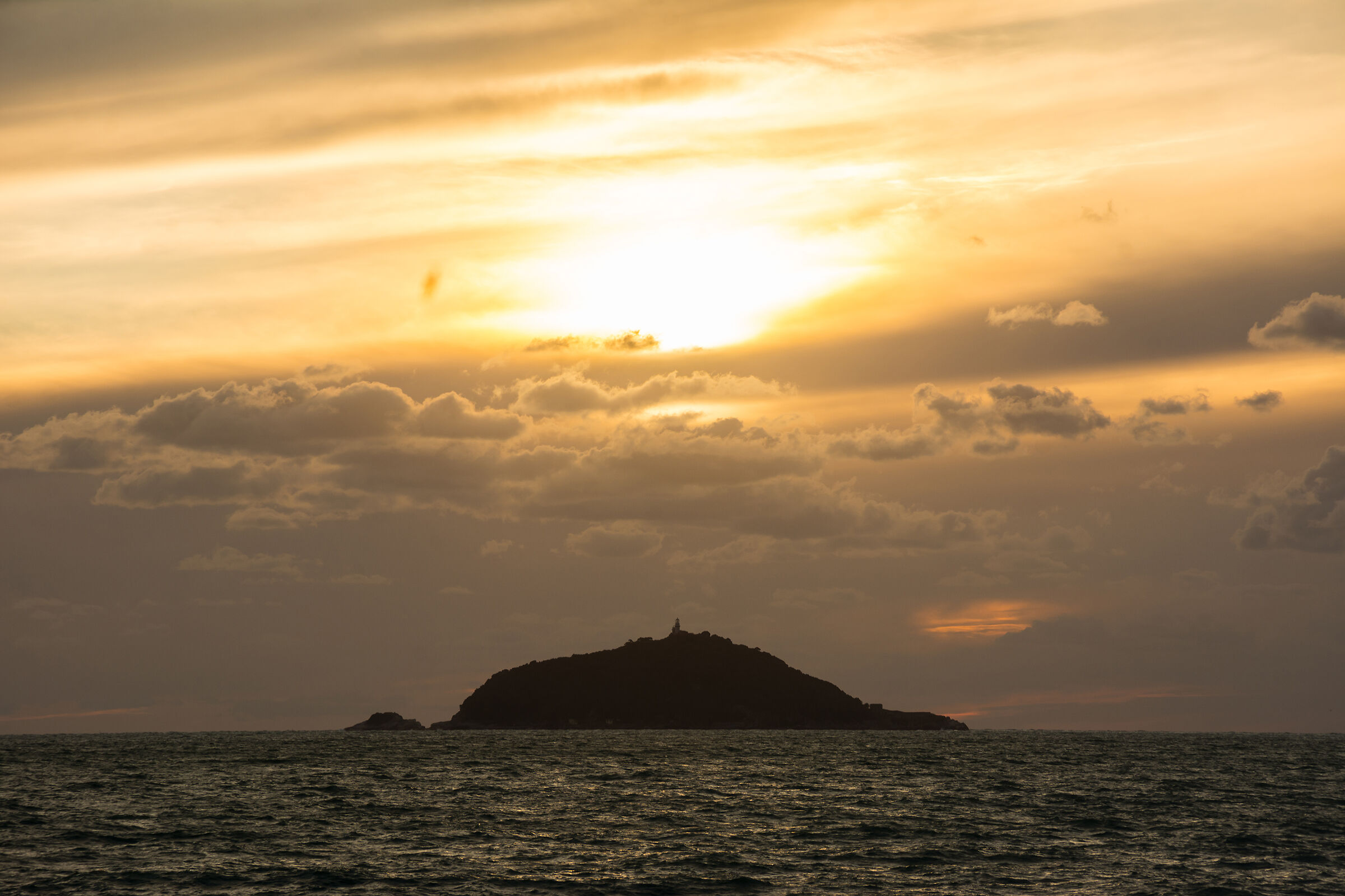 L'Isola del Tino verso il tramonto