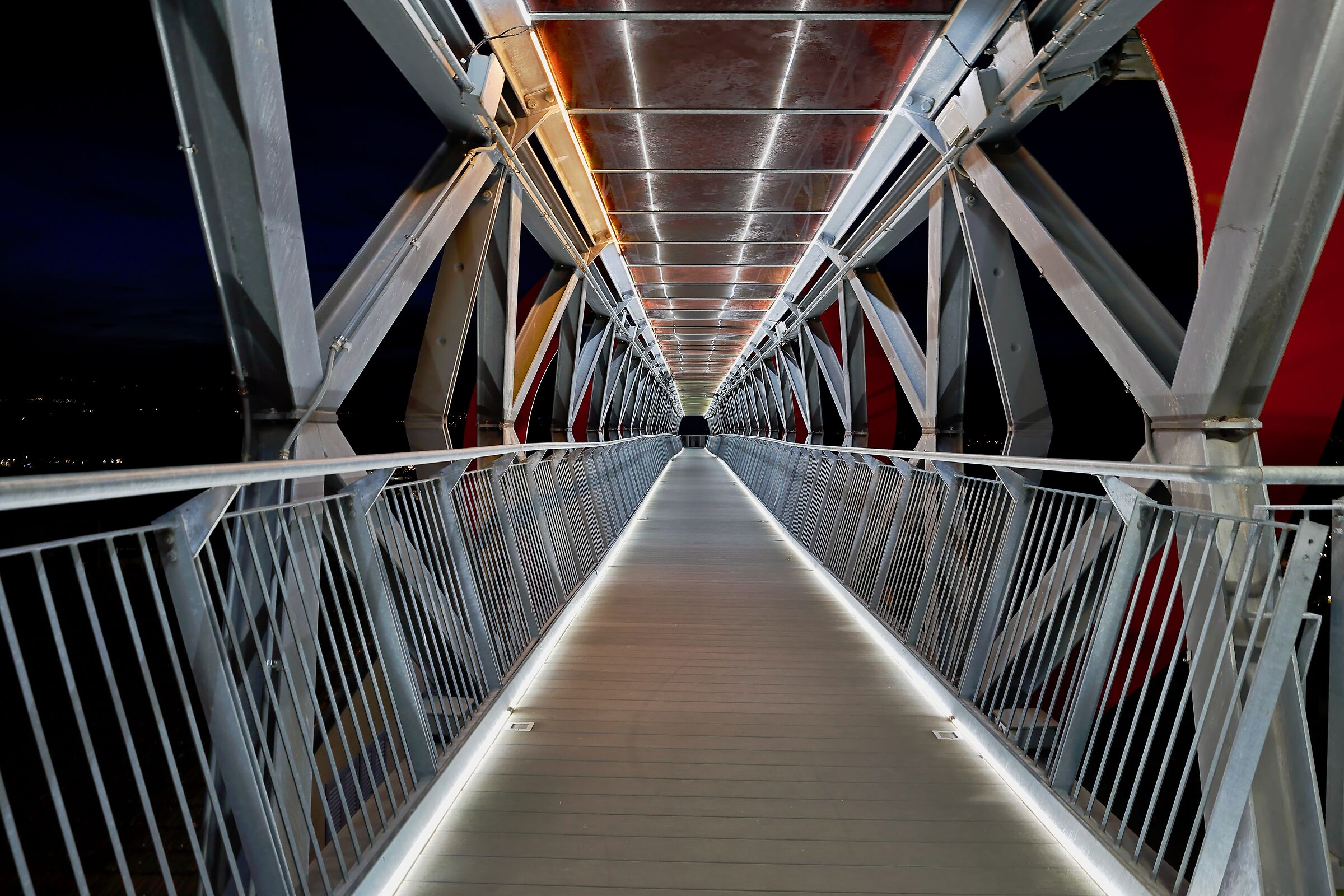 A pedestrian bridge