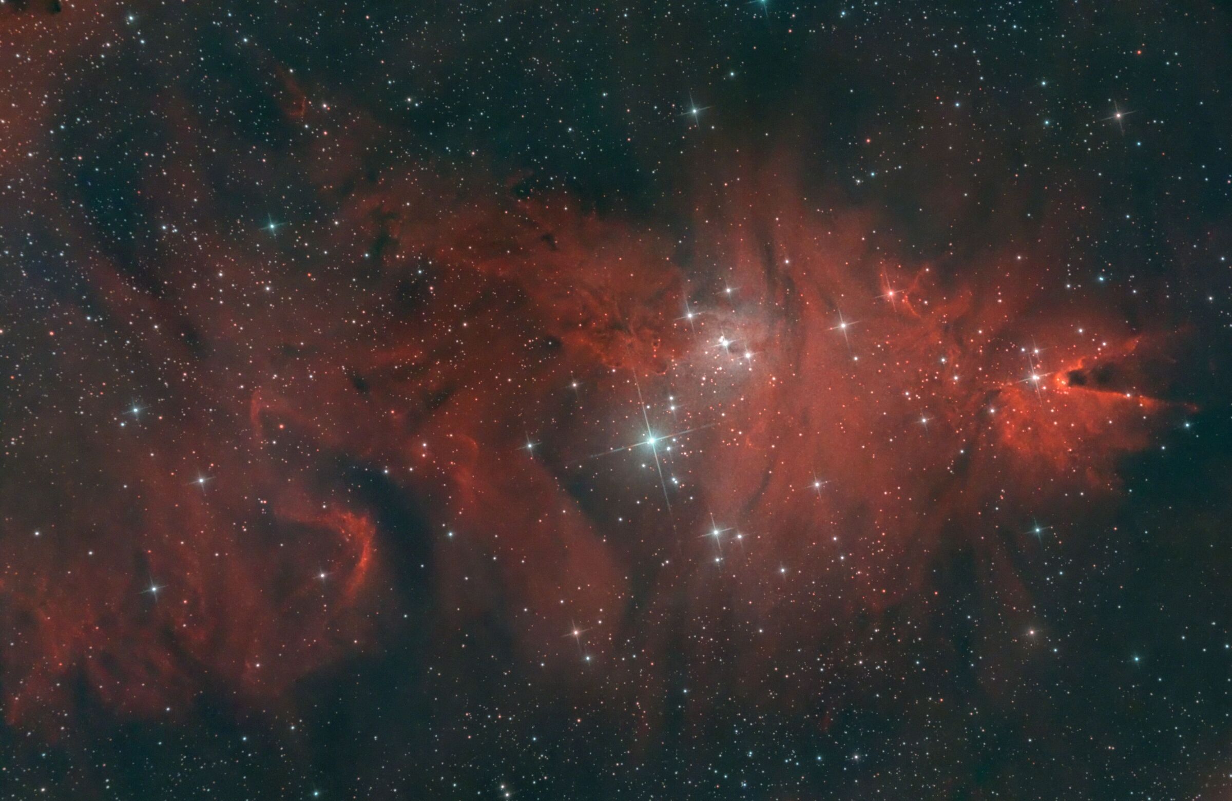 NGC 2264 Cone Nebula and Christmas Tree Cluster