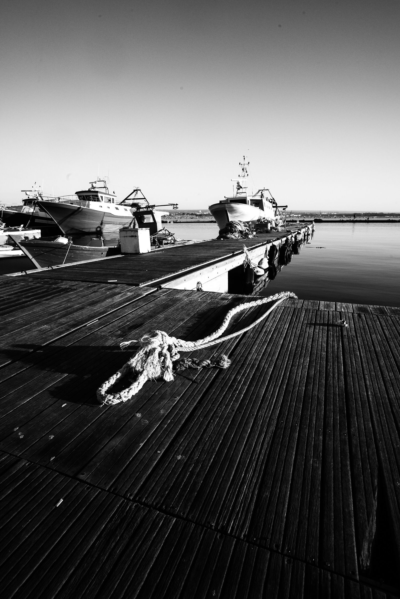 Il porto dei pescatori sul Mar Piccolo dopo la pesca