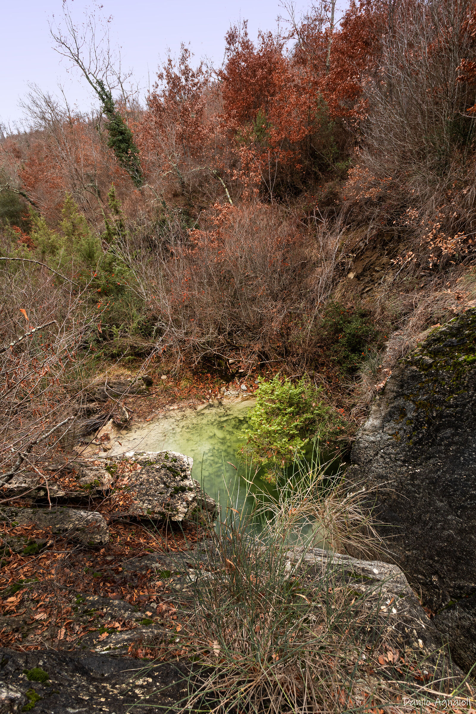Heart of water among the rocks