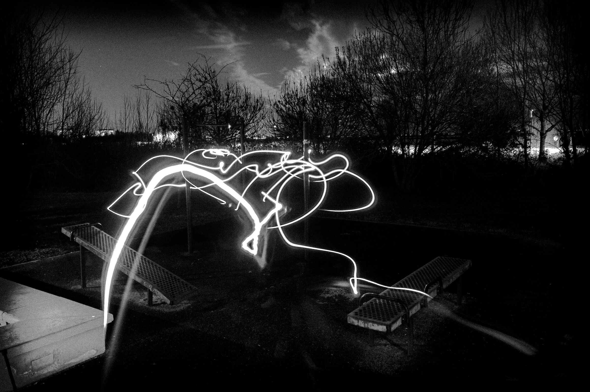 light lines in the dark