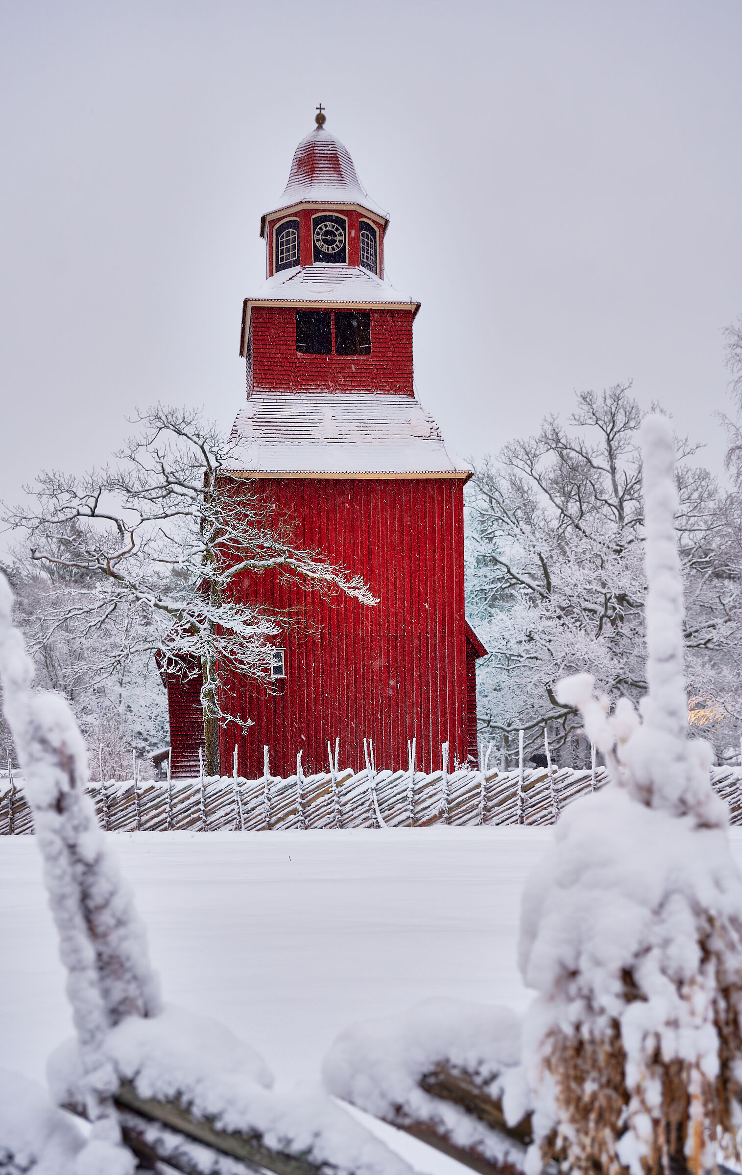 Skansen in the snow