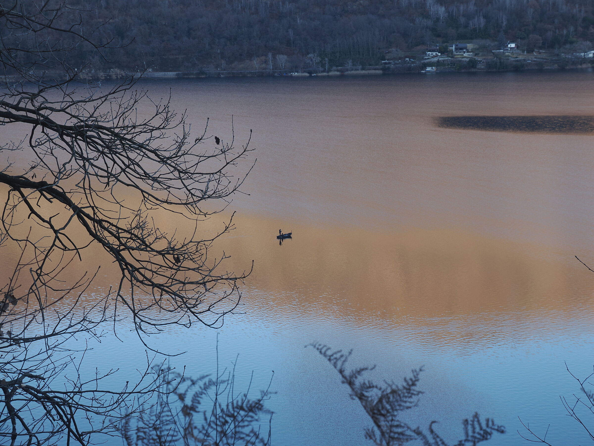 Winter fishing on Lake Mergozzo