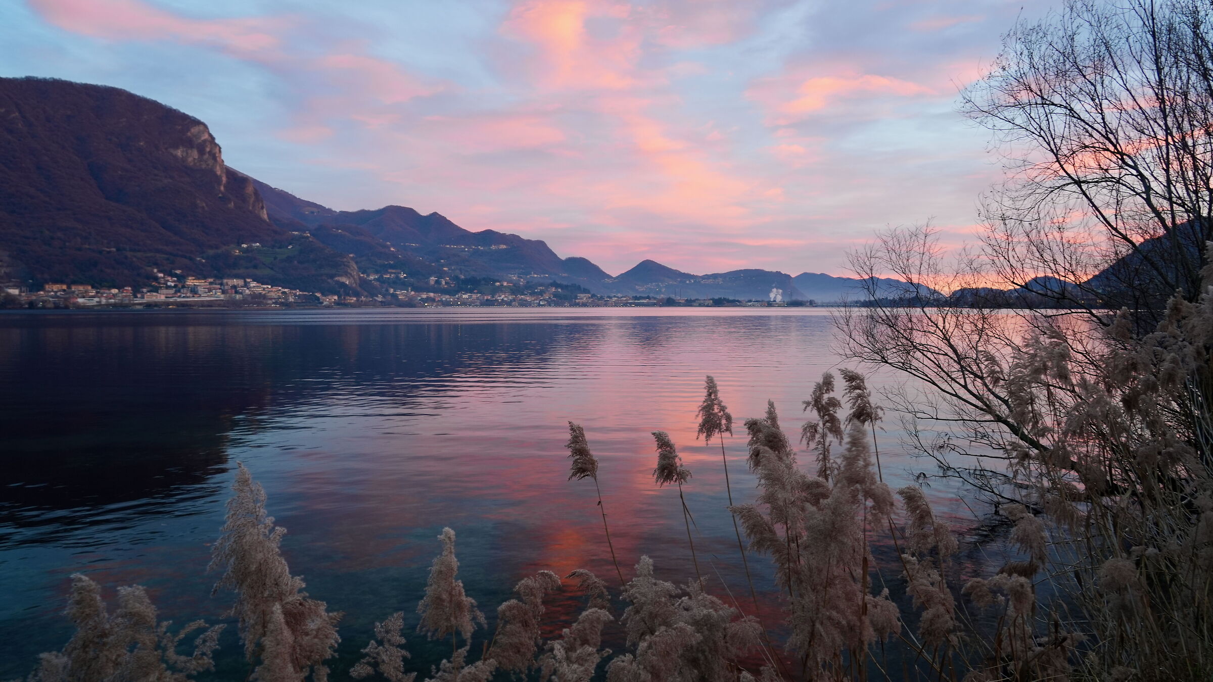 Lake Garlate, mid-January sunset 3