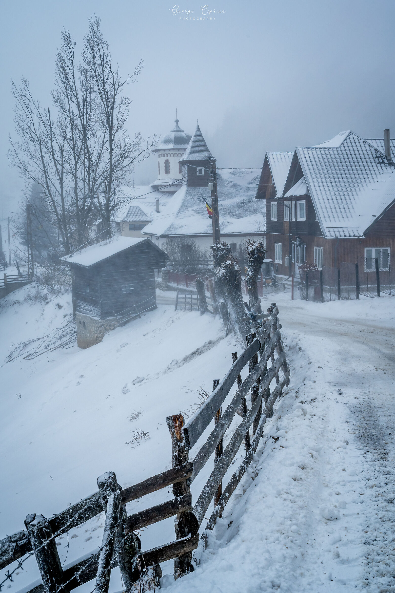 Blizzard in the village