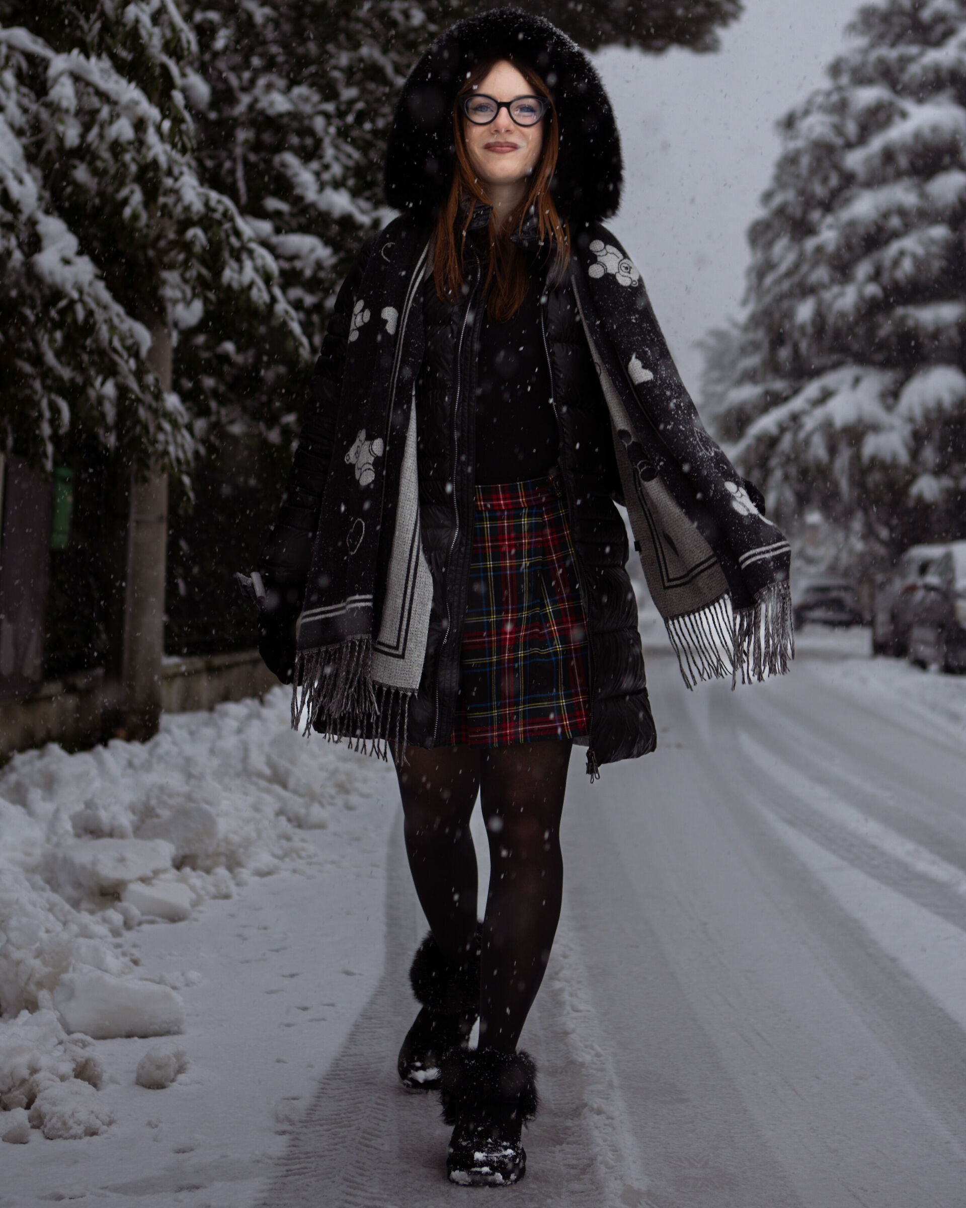 a walk through the snowflakes