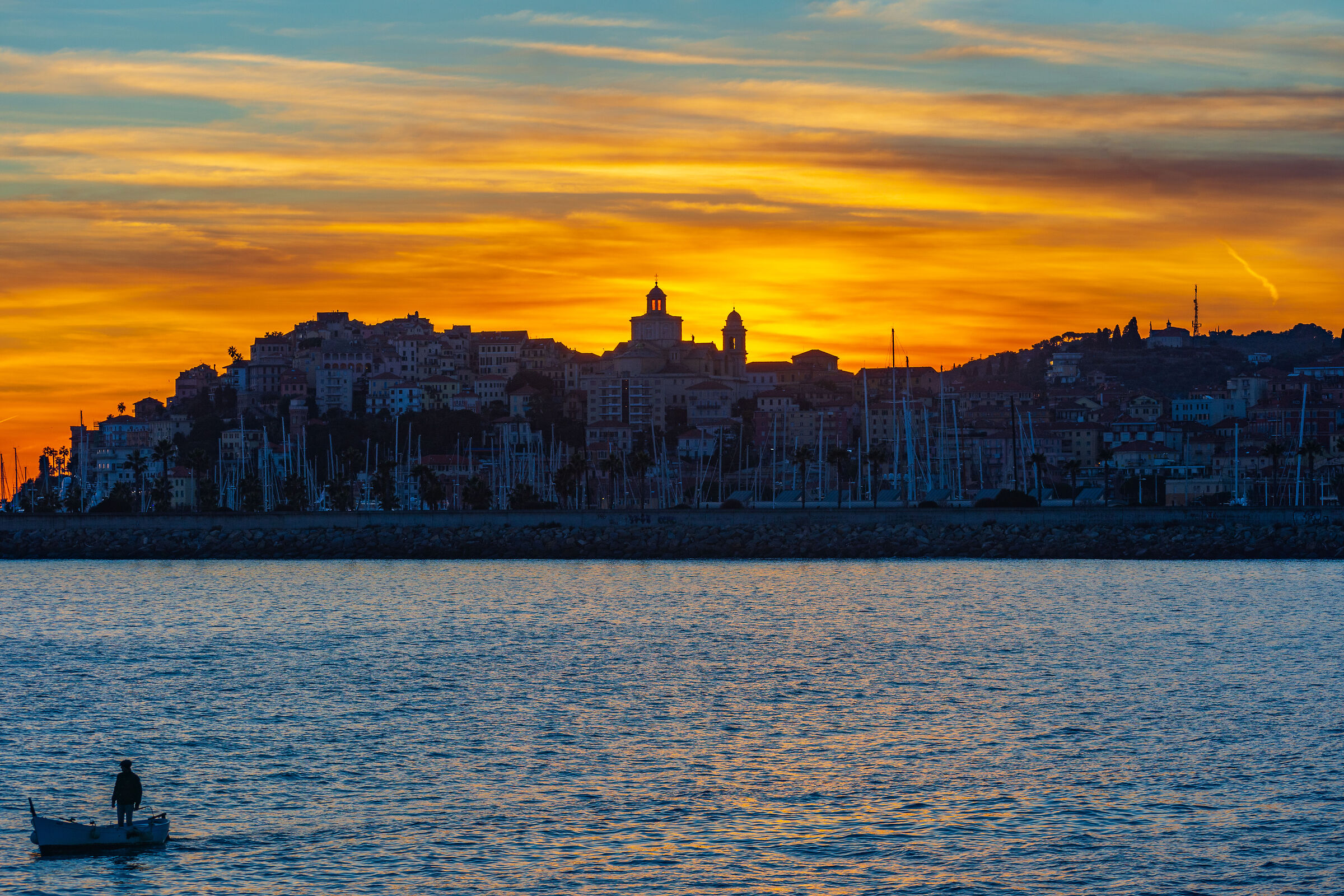 Pescatore al tramonto