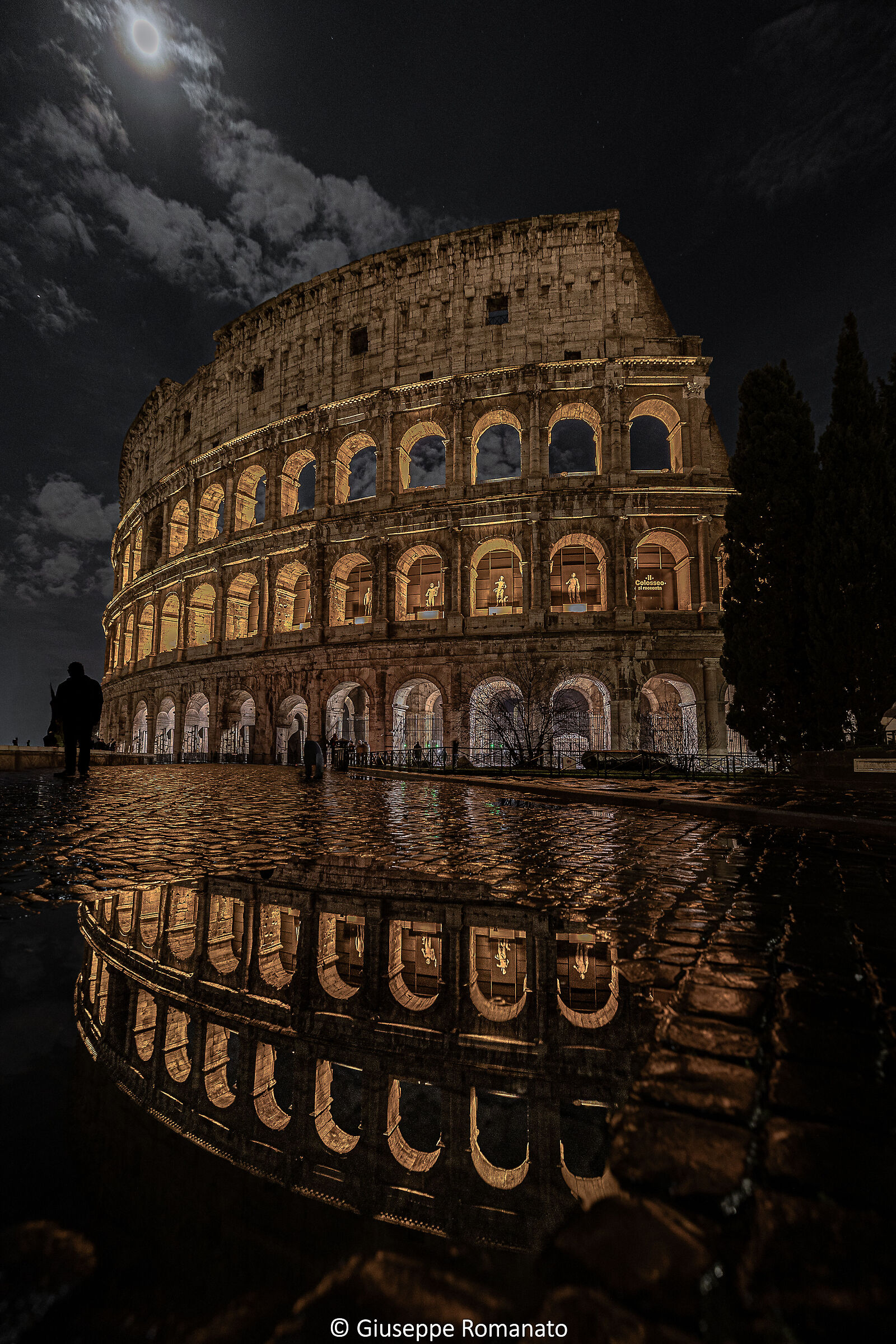 Colossus in the rain