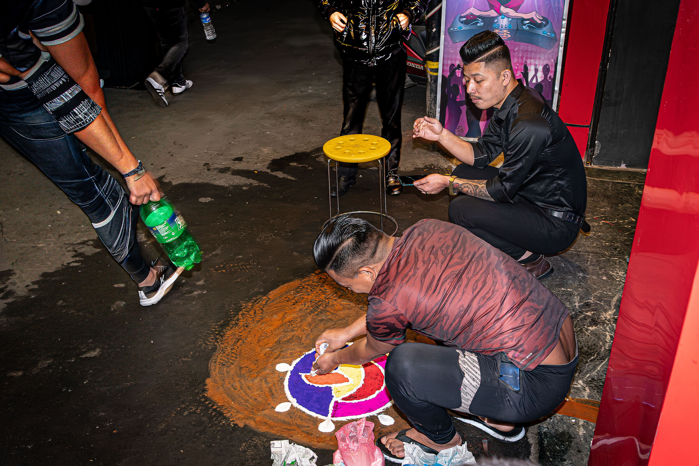 Inside the street in Kathmandu'.