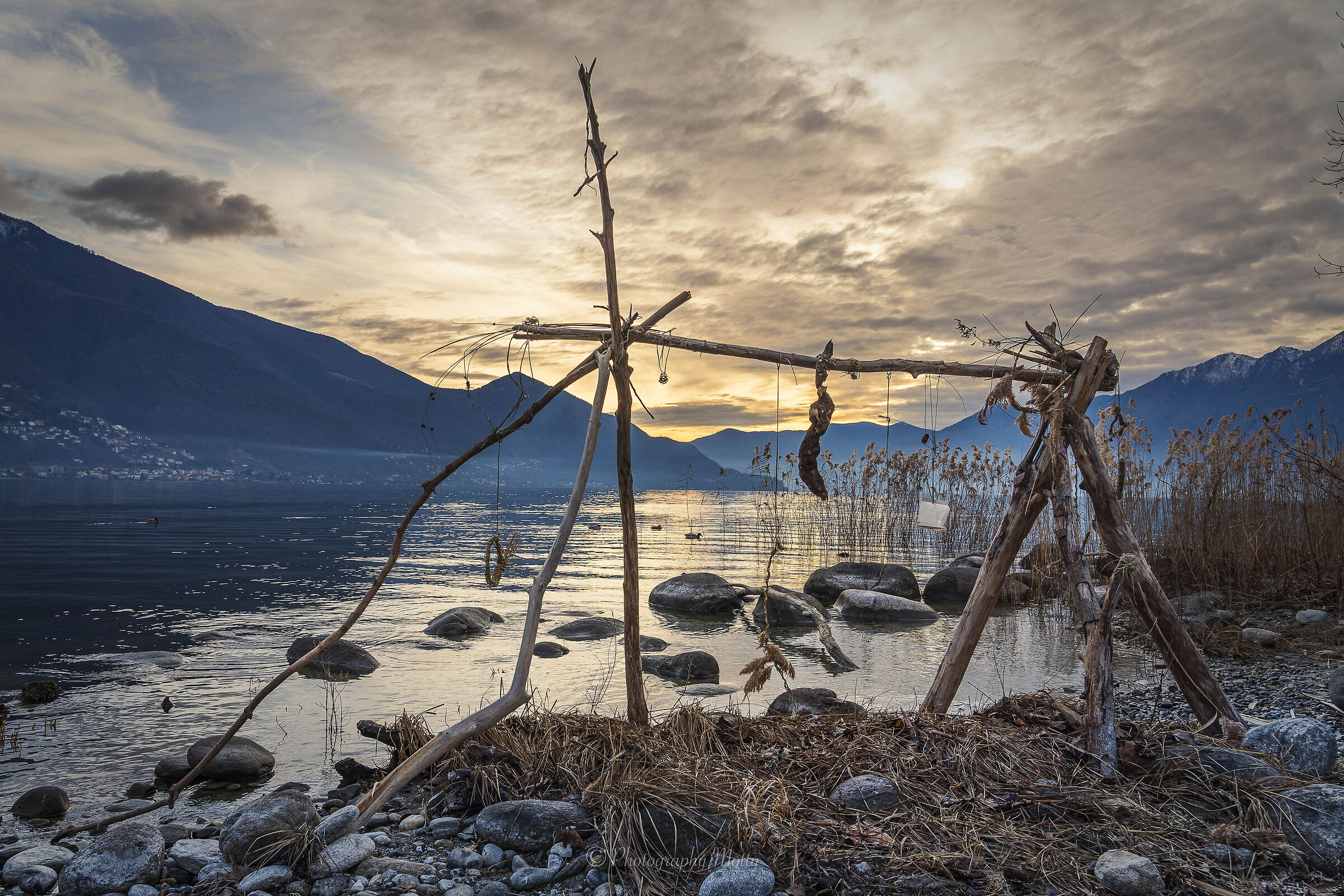 Sculptures on the shore