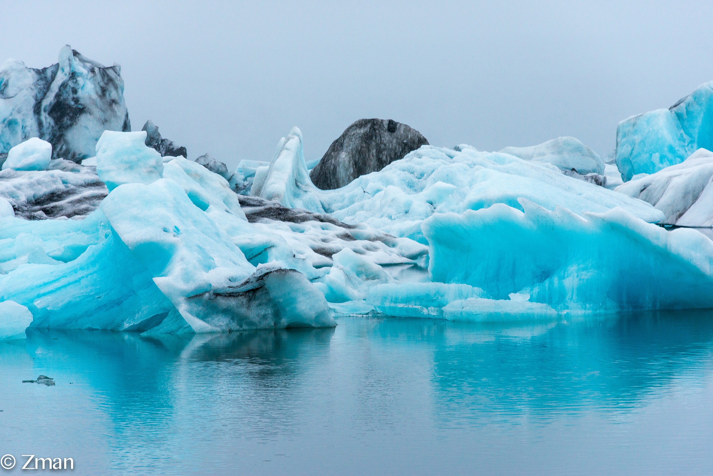 Floating Glacier Snow