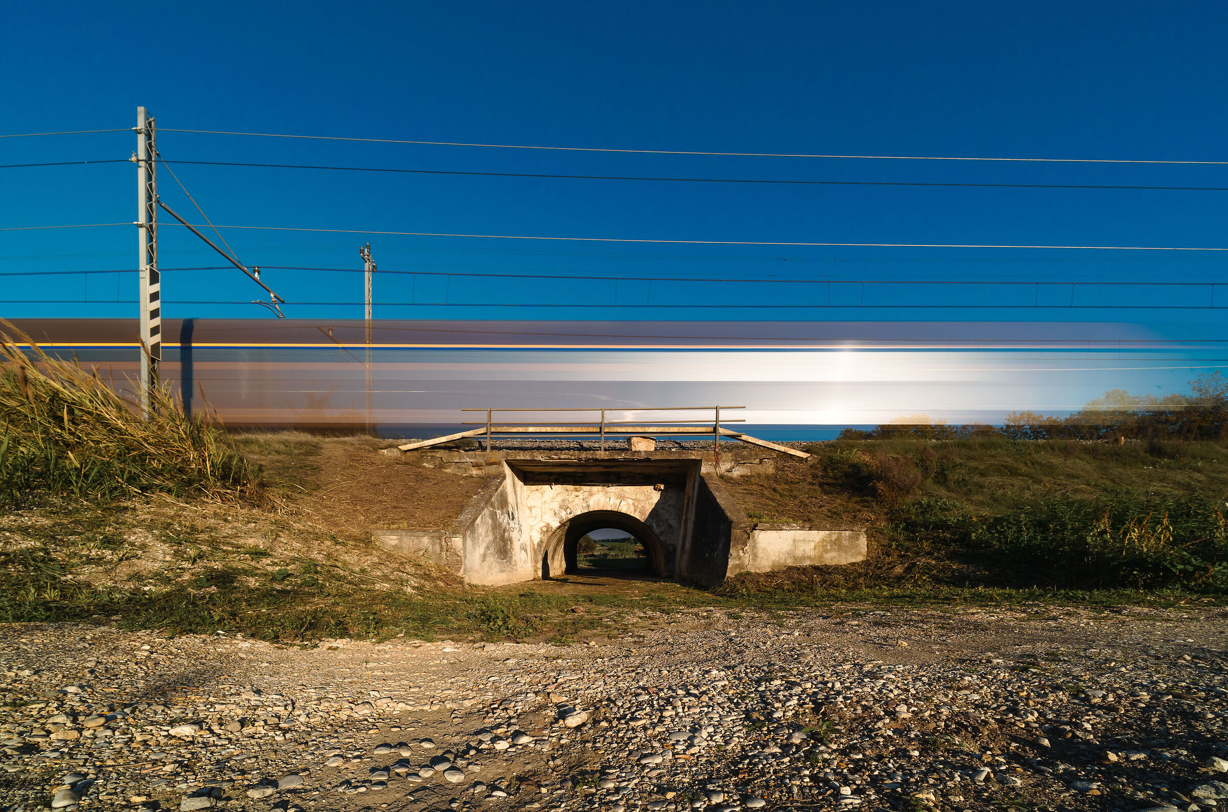 Train, long exposure