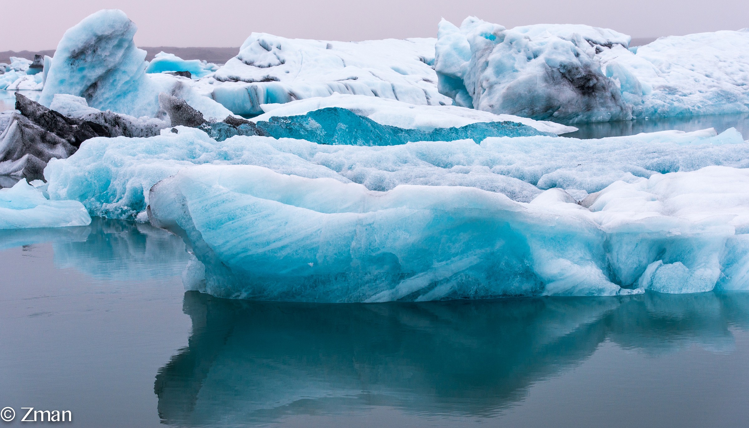 Floating Glacier Snow