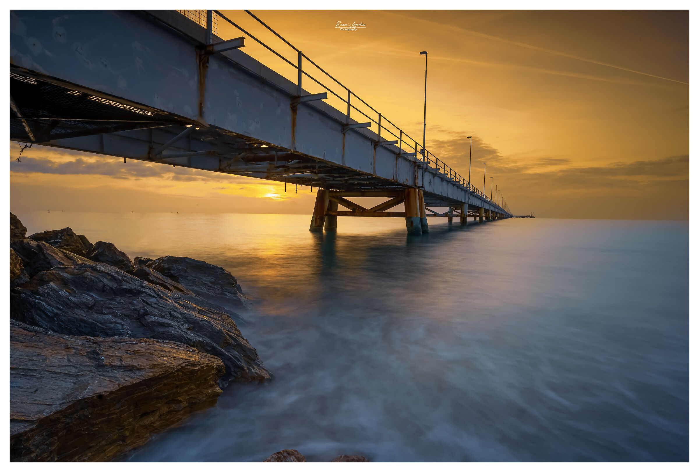 Sunset at the Vada pier.