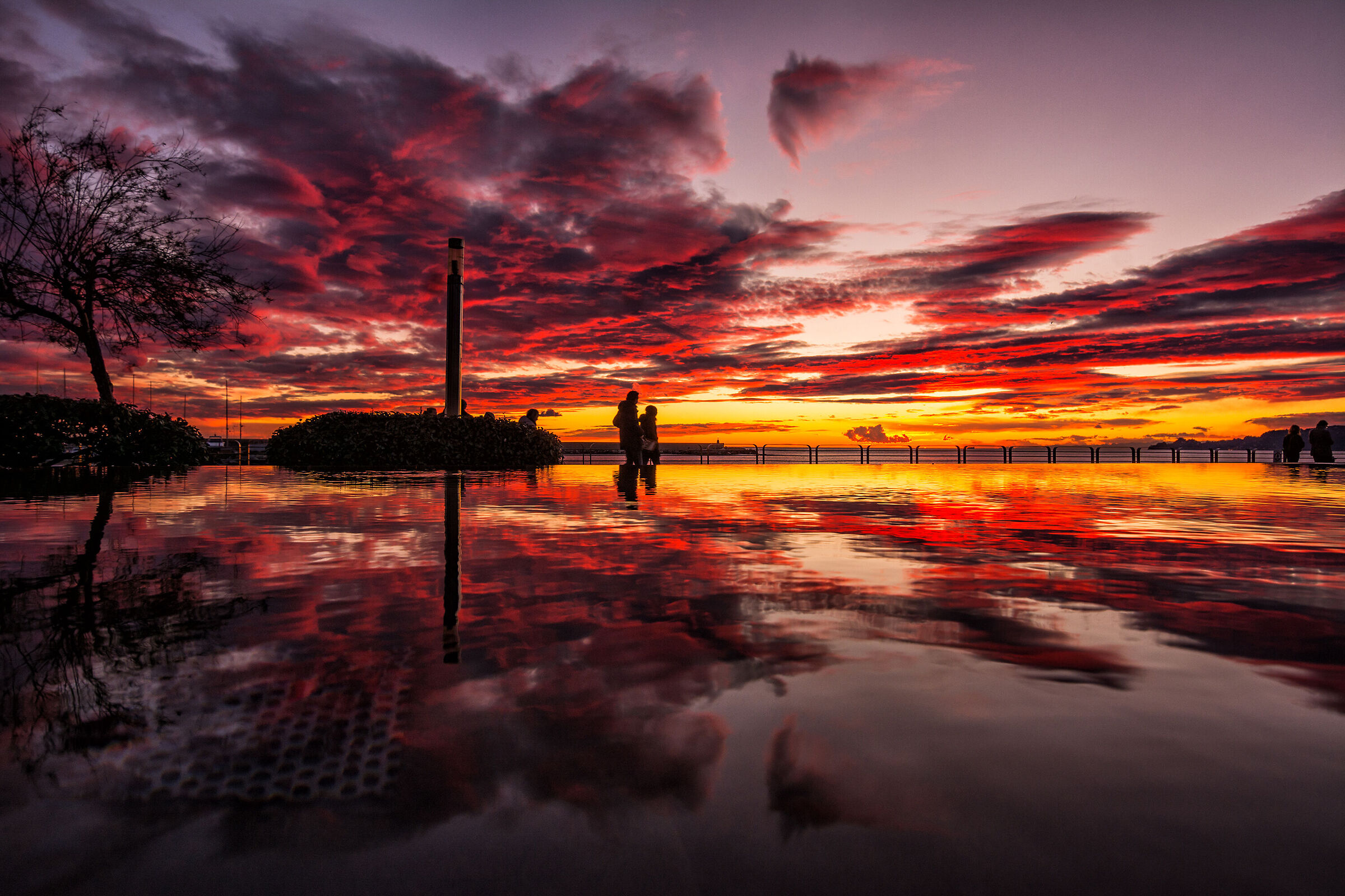 Two pools on the promenade