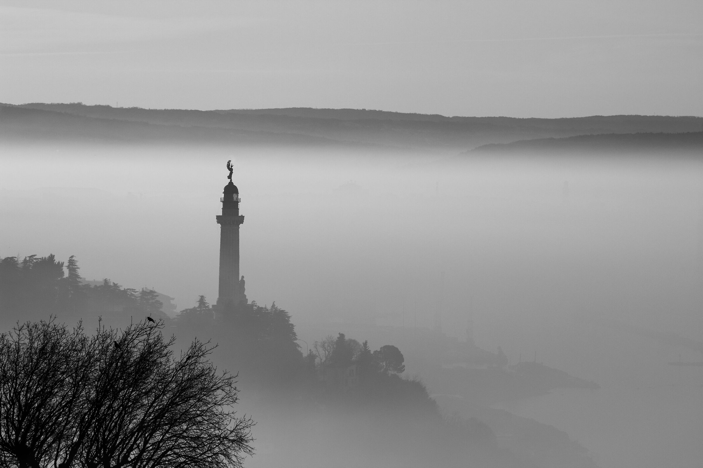 Lighthouse in the fog
