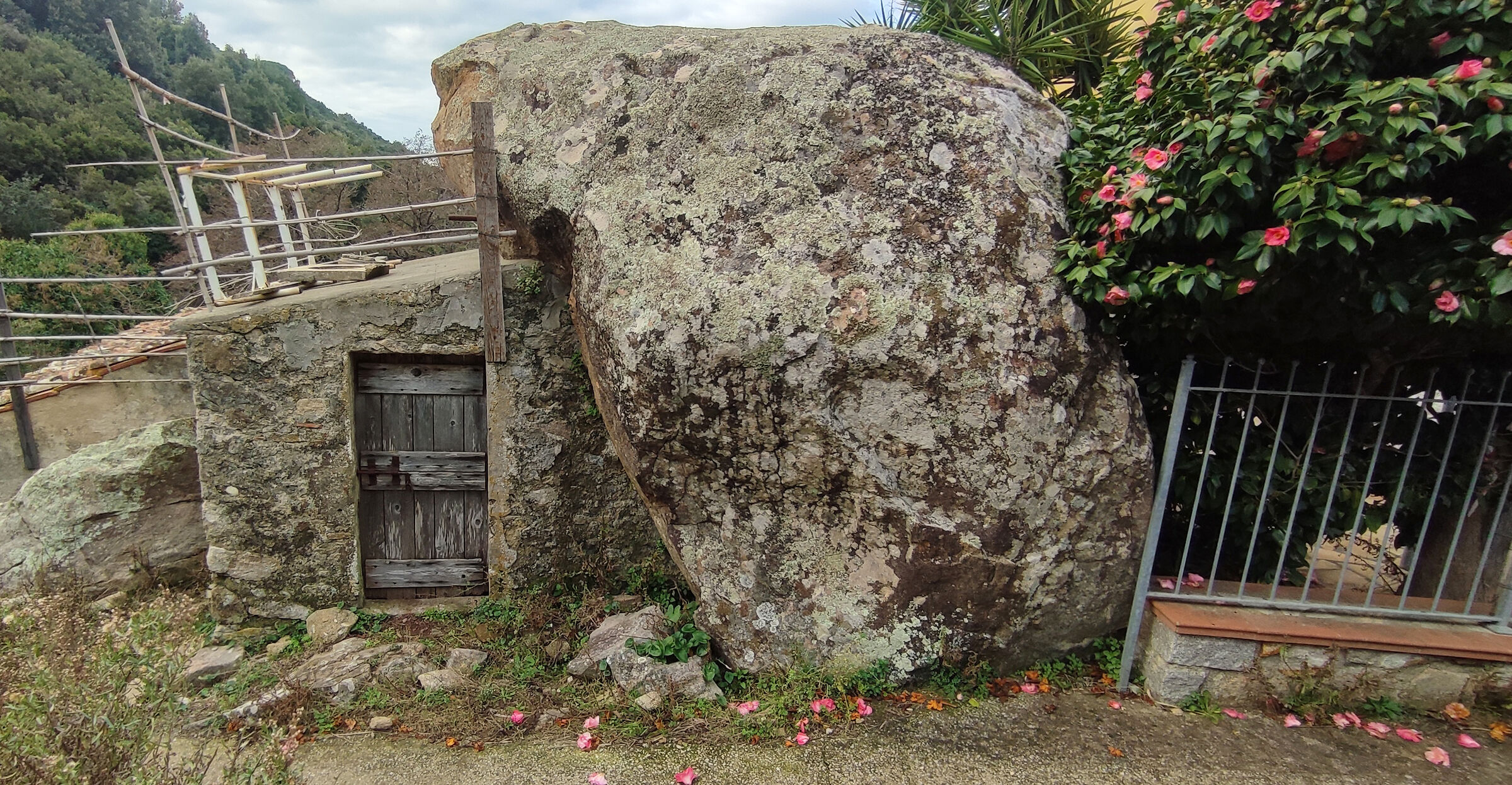 Door in granite