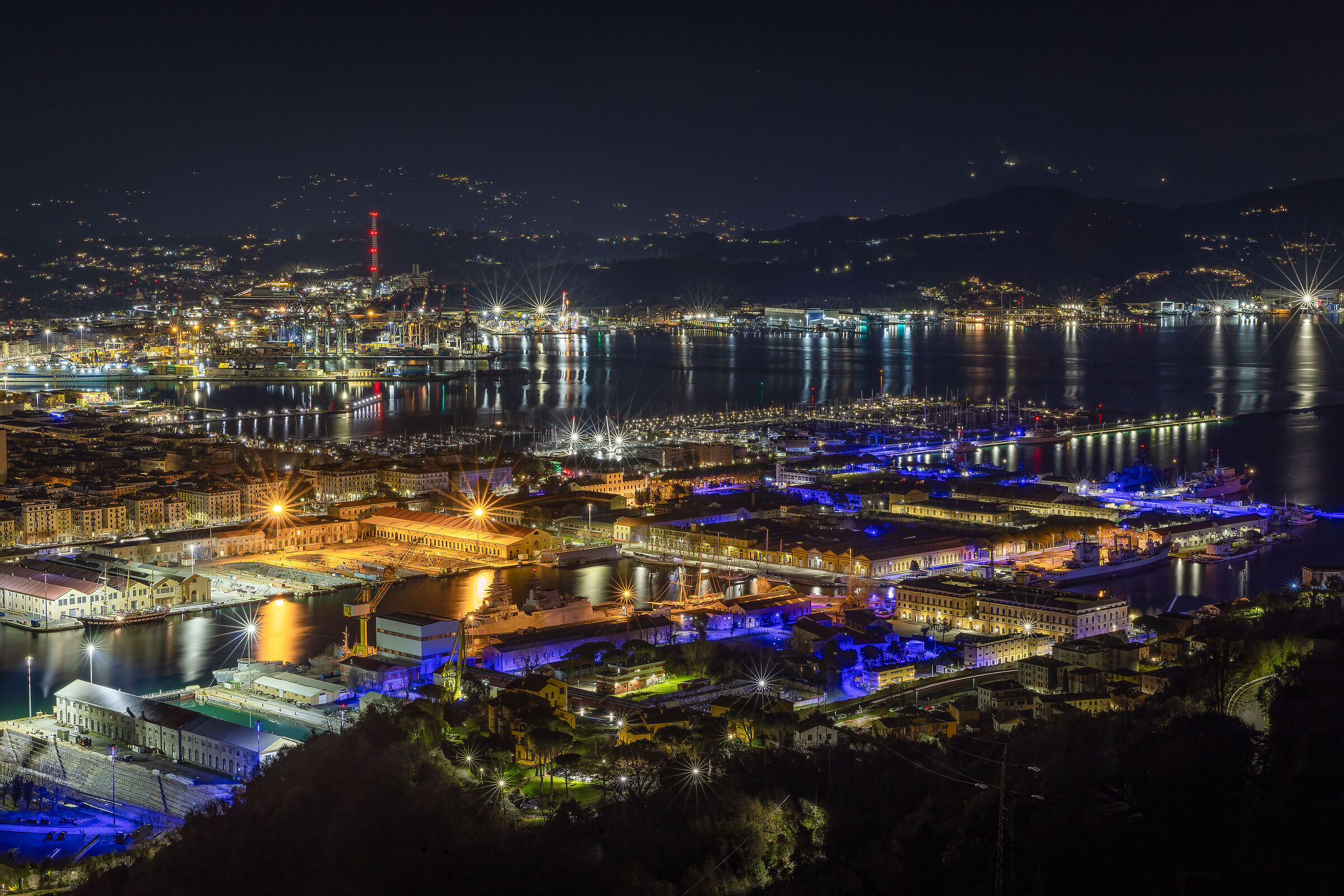 La Spezia Night Skyline